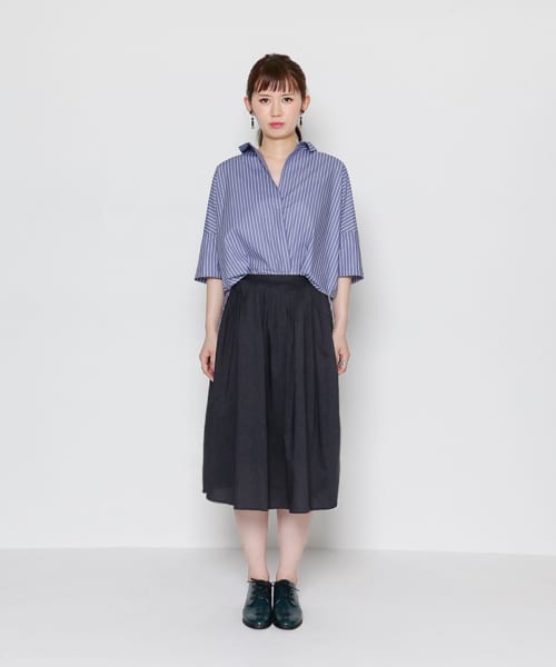 プリーツギャザースカート OFF WHITE FREE