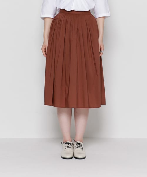 プリーツギャザースカート OFF WHITE FREE