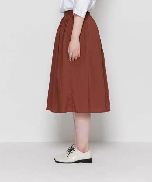 プリーツギャザースカート OFF WHITE FREE