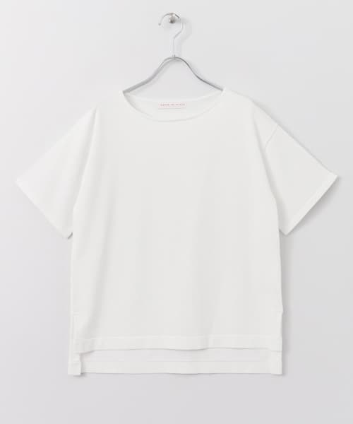 ボックスミニマルセーター(5分袖)∴ WHITE FREE