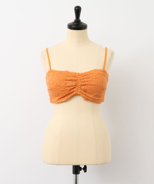 レースチューブトップス ORANGE FREE