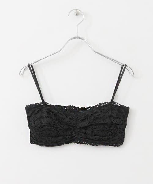 レースチューブトップス BLACK FREE