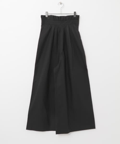 ハイウエストギャザーワイドパンツ BLACK 36