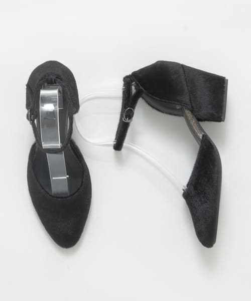 ハラコベルトパンプス∴ BLACK 36