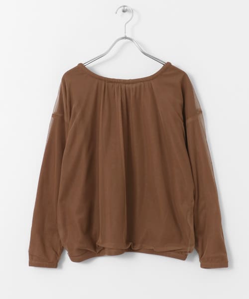 2wayチュールセーター BROWN FREE