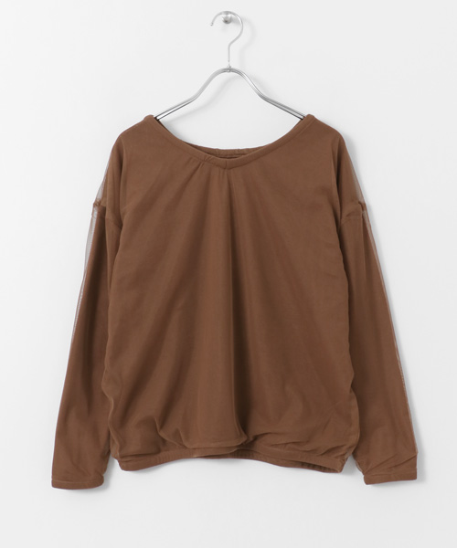 2wayチュールセーター BROWN FREE