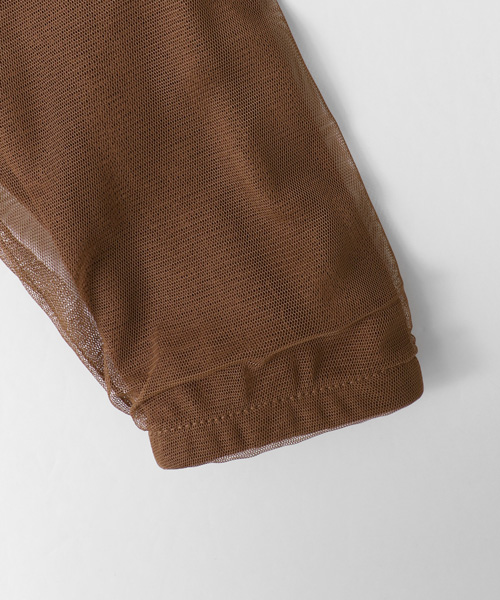 2wayチュールセーター BROWN FREE