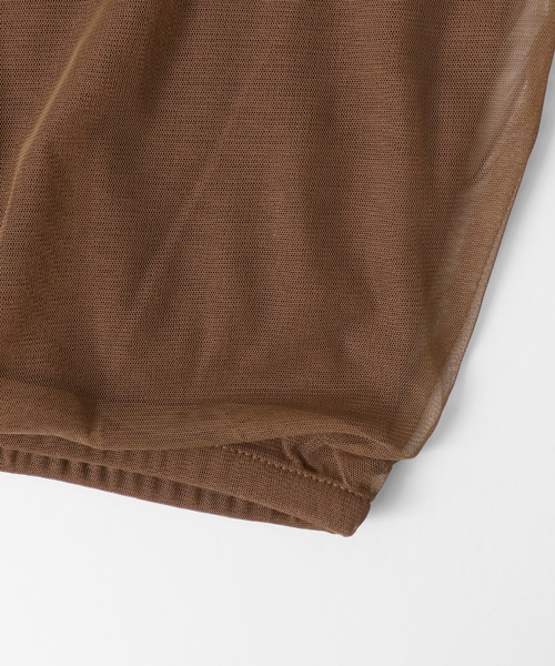 2wayチュールセーター BROWN FREE