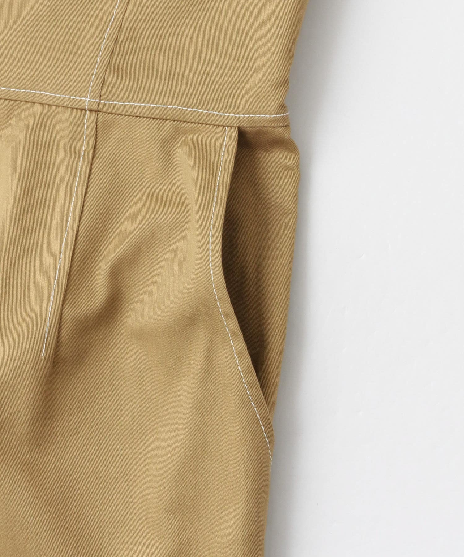 ステッチアウトジャンパースカート∴ BEIGE FREE