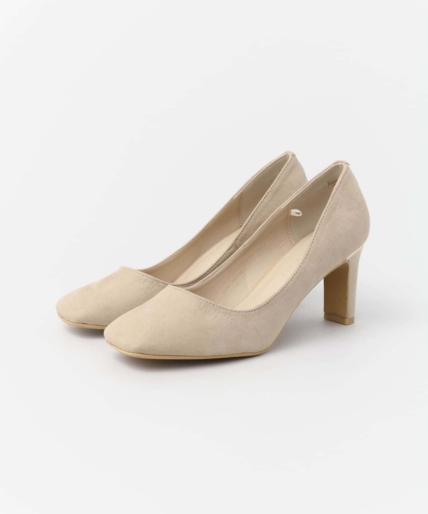 スクエアトゥヒールパンプス BEIGE S