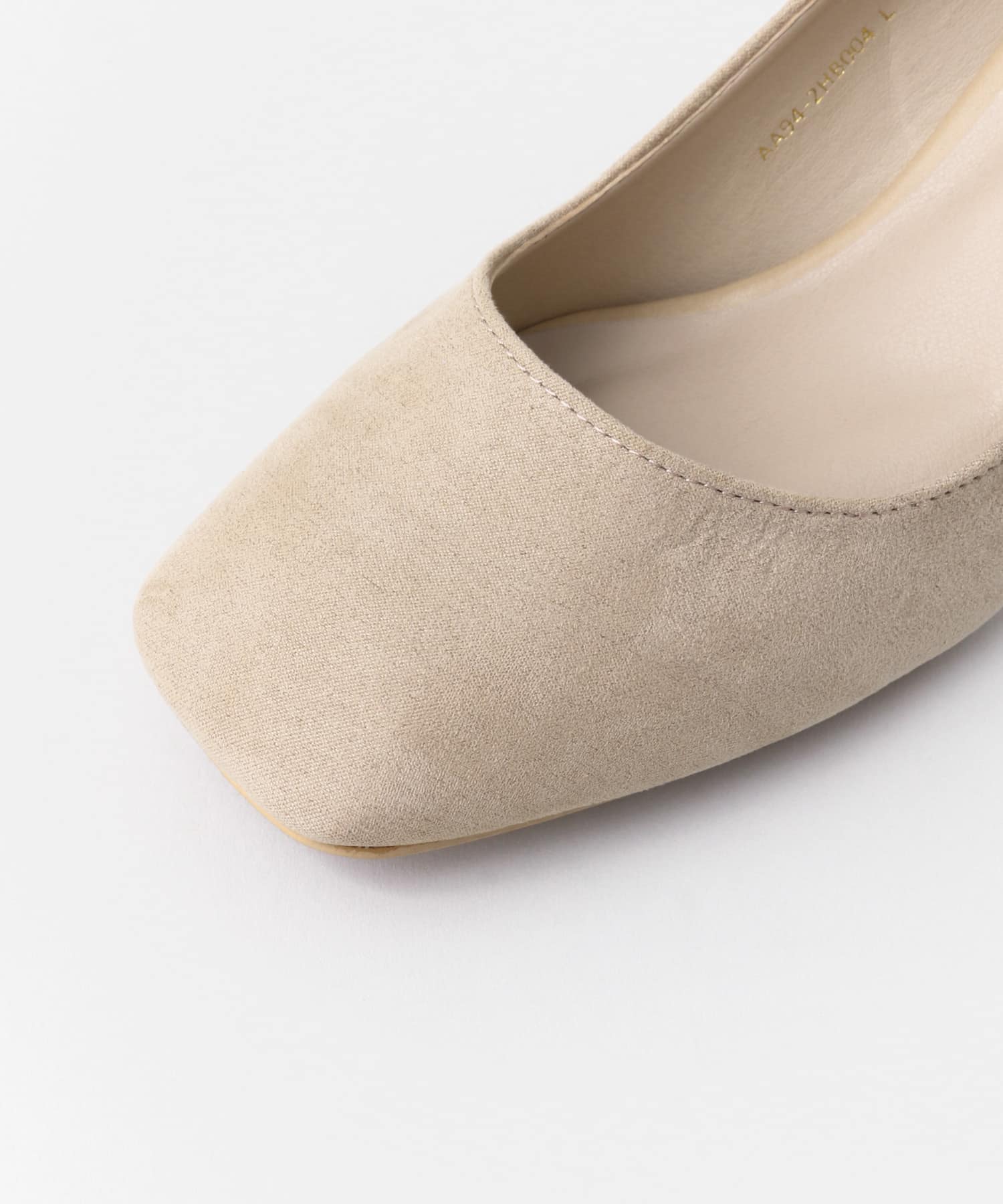 スクエアトゥヒールパンプス BEIGE S