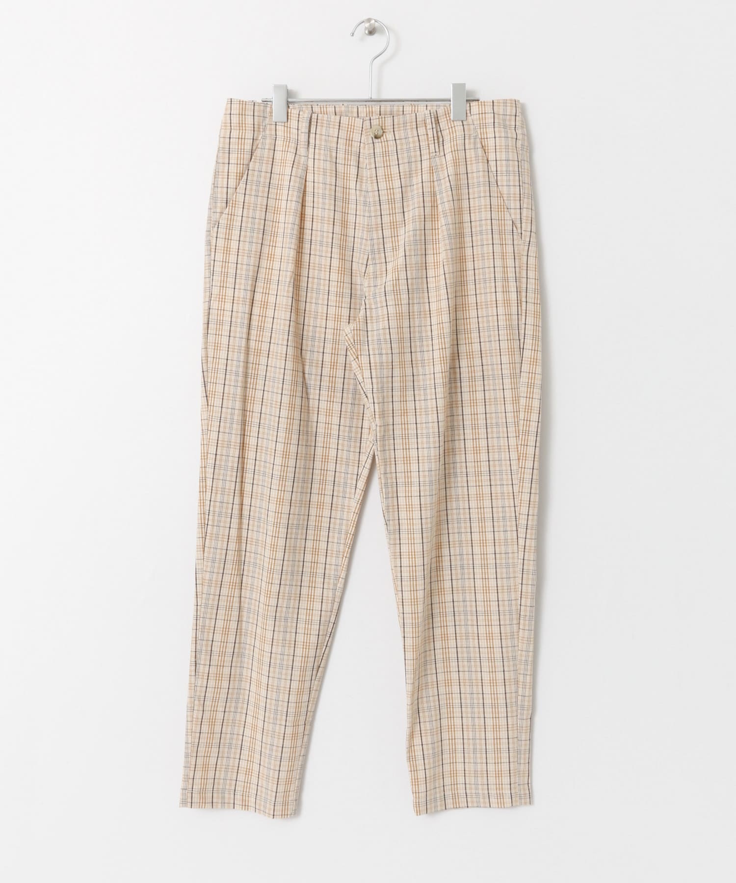 チェックテーパードスラックス CHECK M