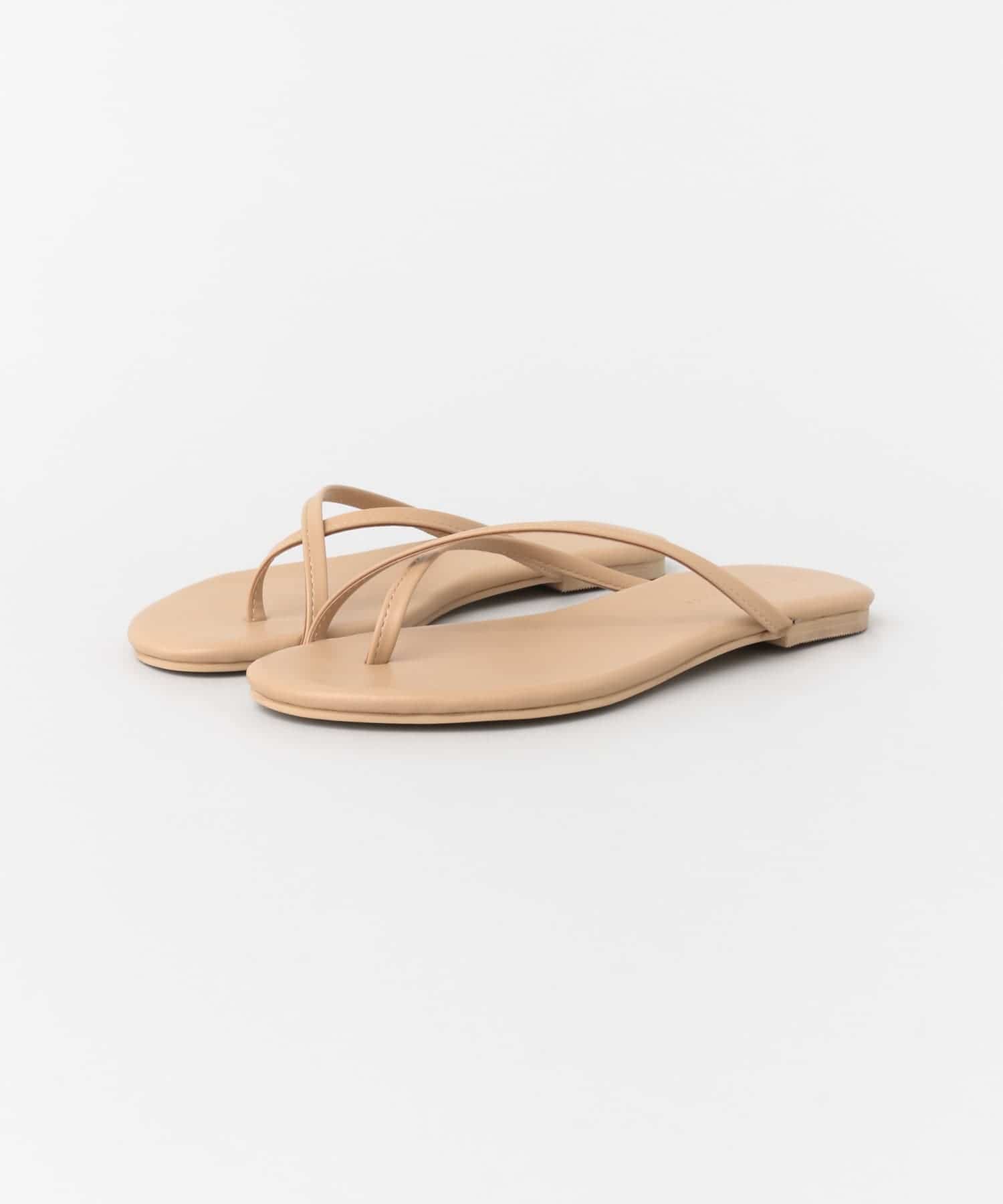 クロスベルトトングフラットサンダル BEIGE S