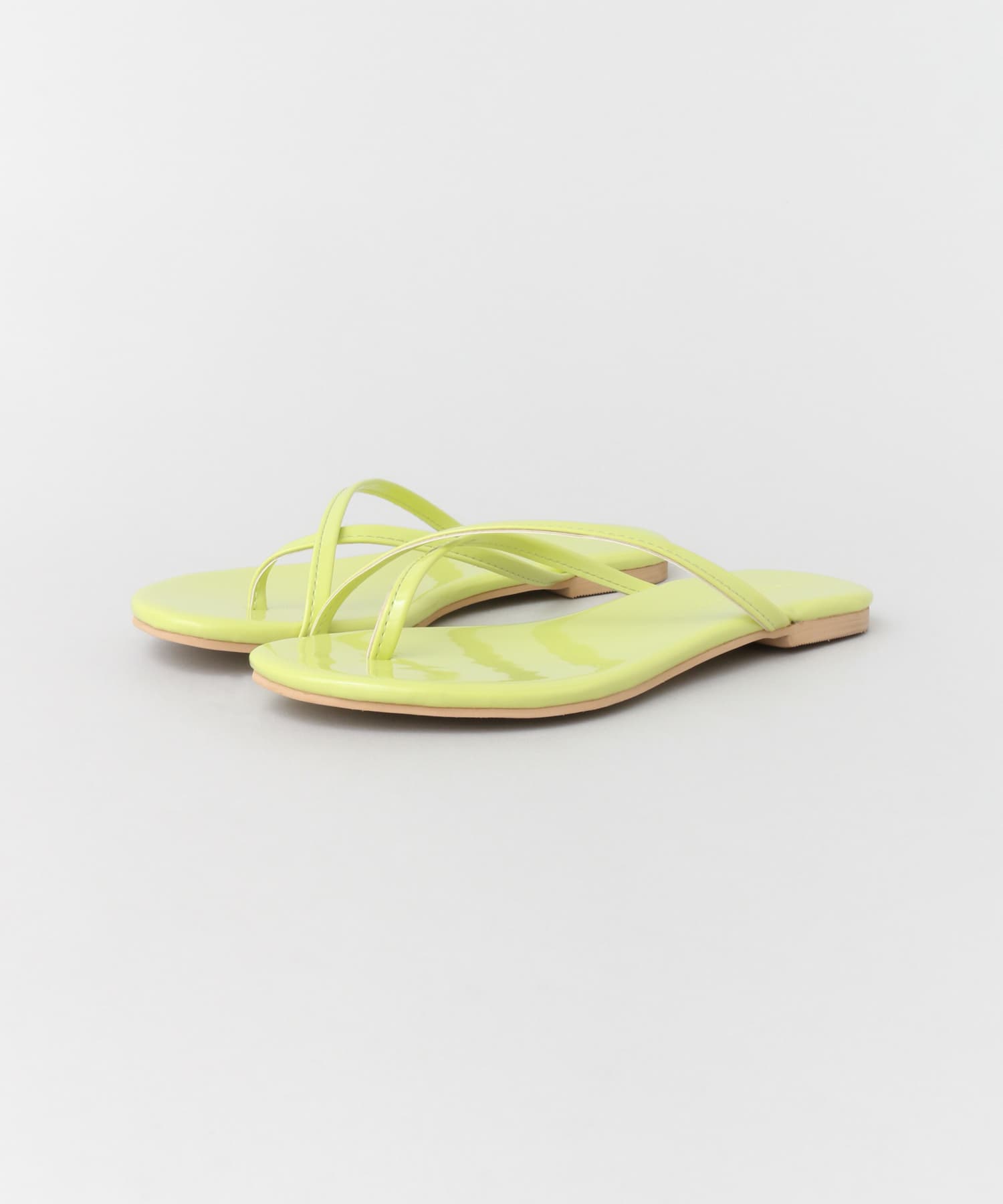 クロスベルトトングフラットサンダル LIME S