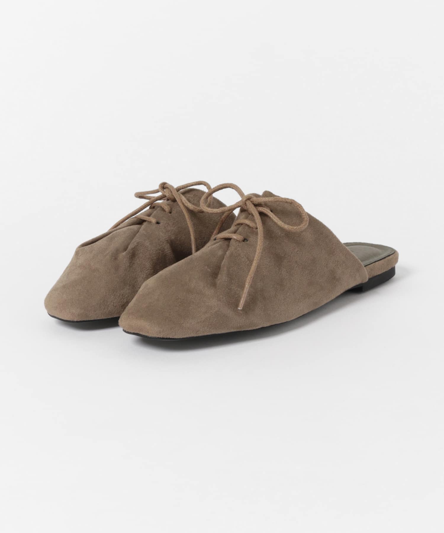 スエード調レースアップスリッパ MOCHA S