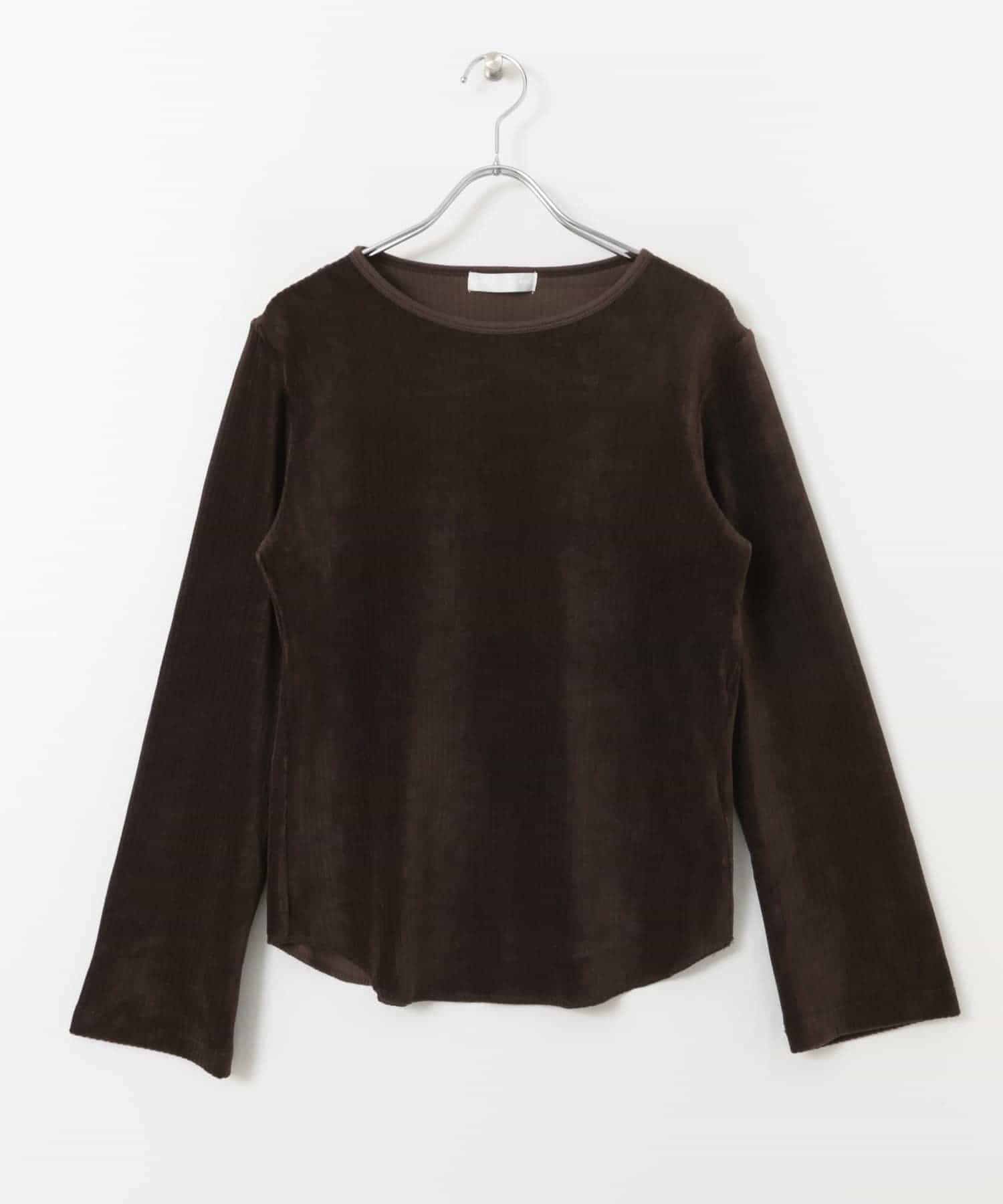 バックコンシャスカットコーデュロイトップ BROWN FREE