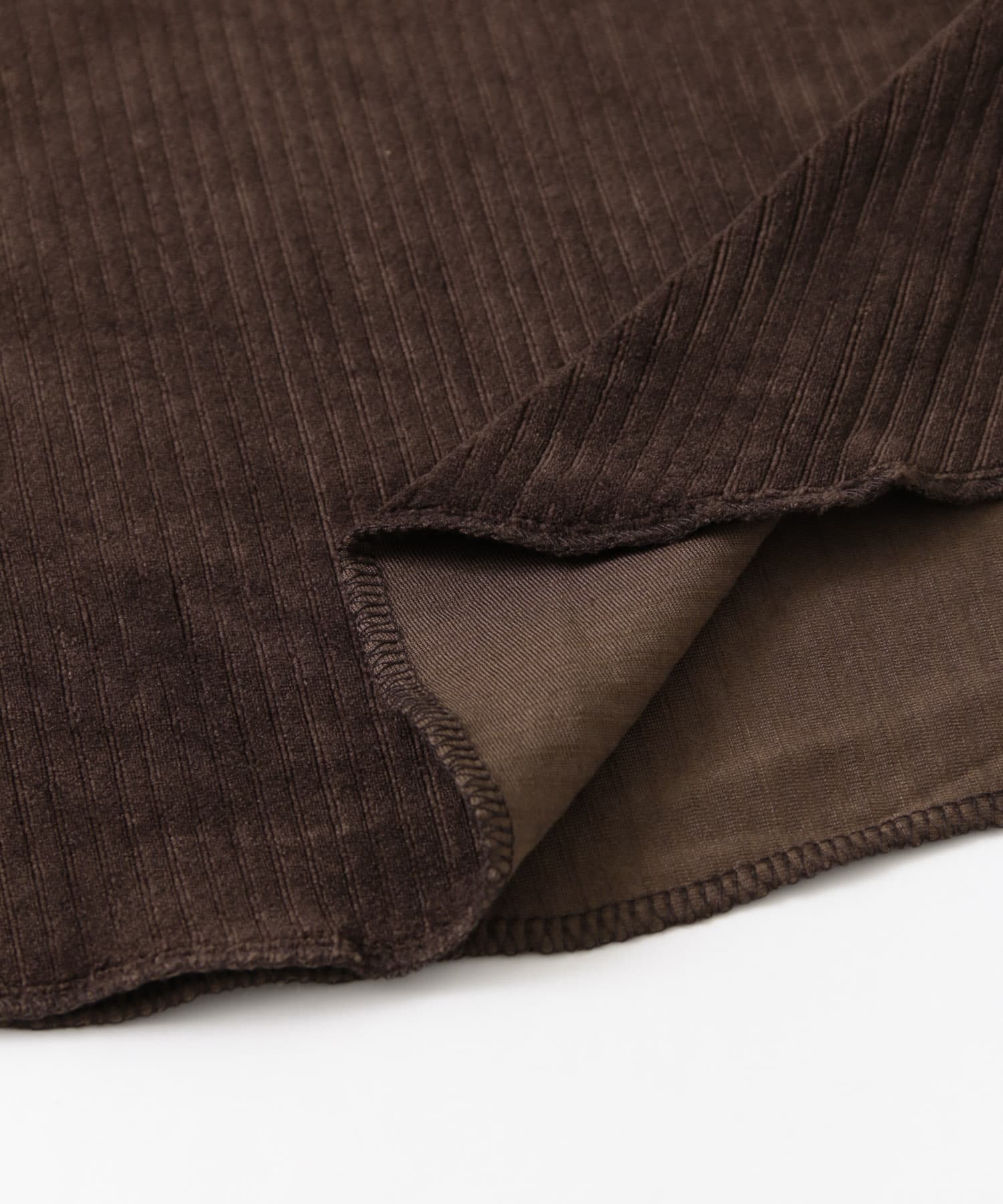 バックコンシャスカットコーデュロイトップ BROWN FREE