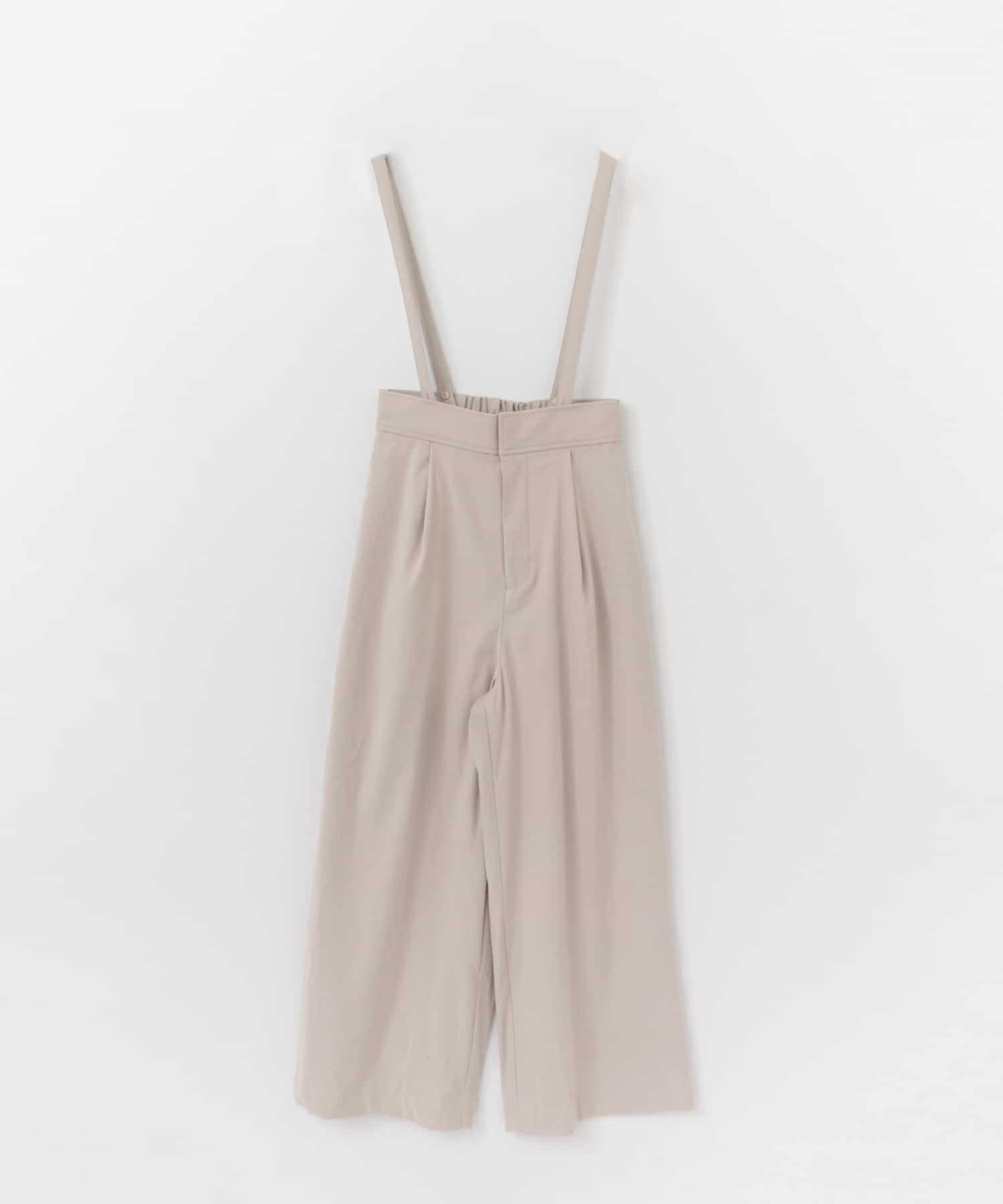 サスペンダーツキワイドパンツ GREIGE S