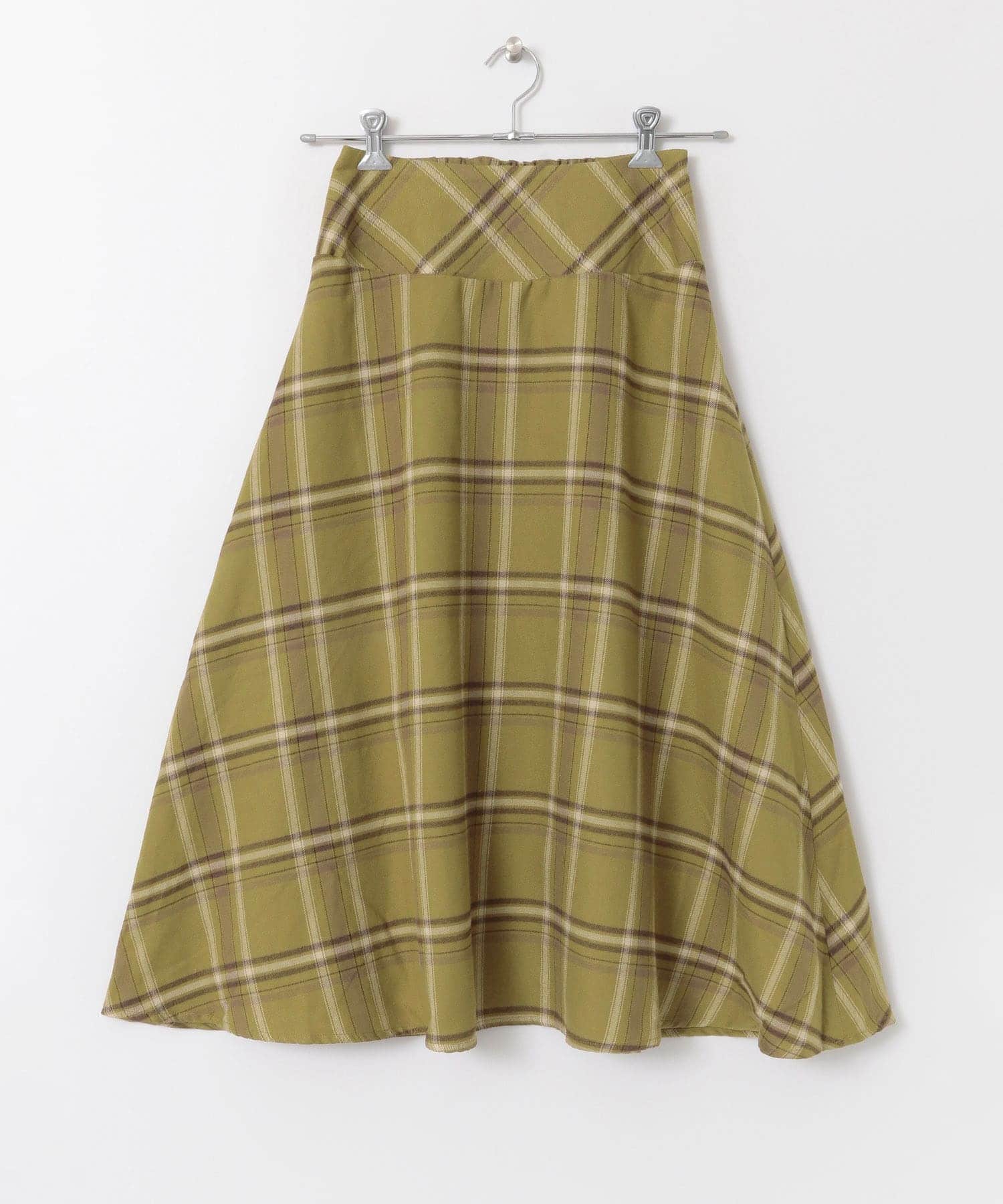 チェックフレアスカート