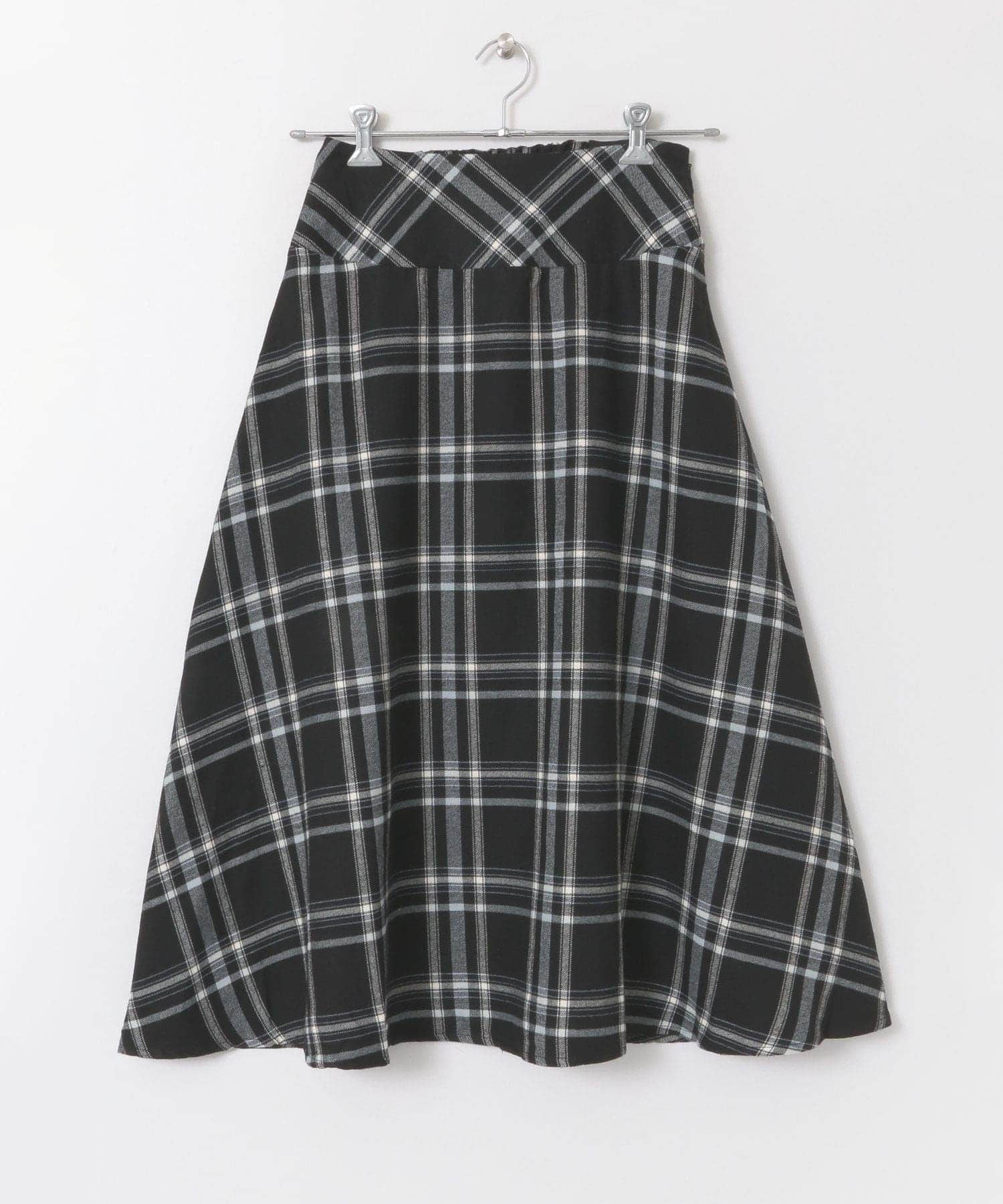 チェックフレアスカート