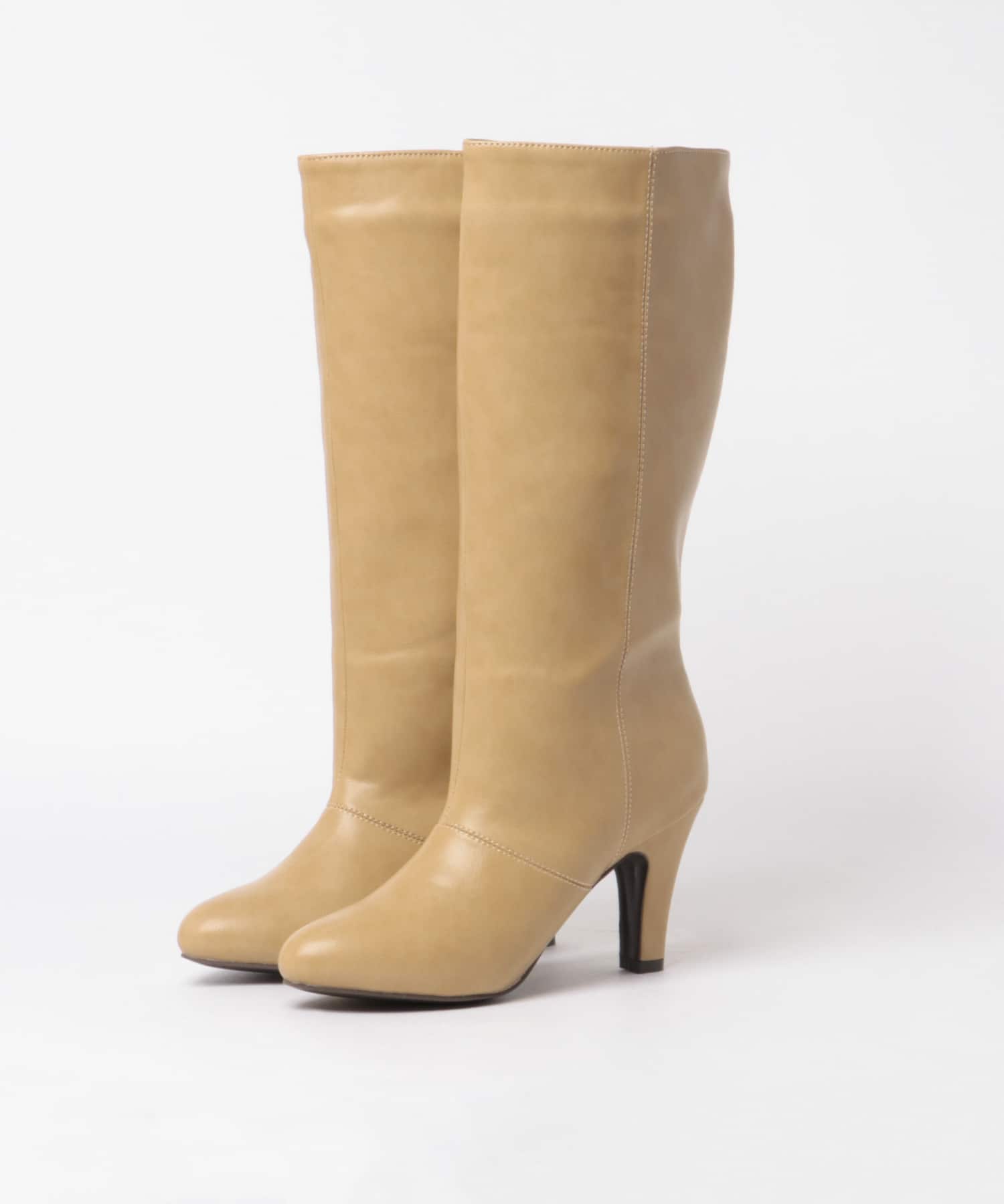 ルーズシルエットポインテッドロングブーツ BEIGE S