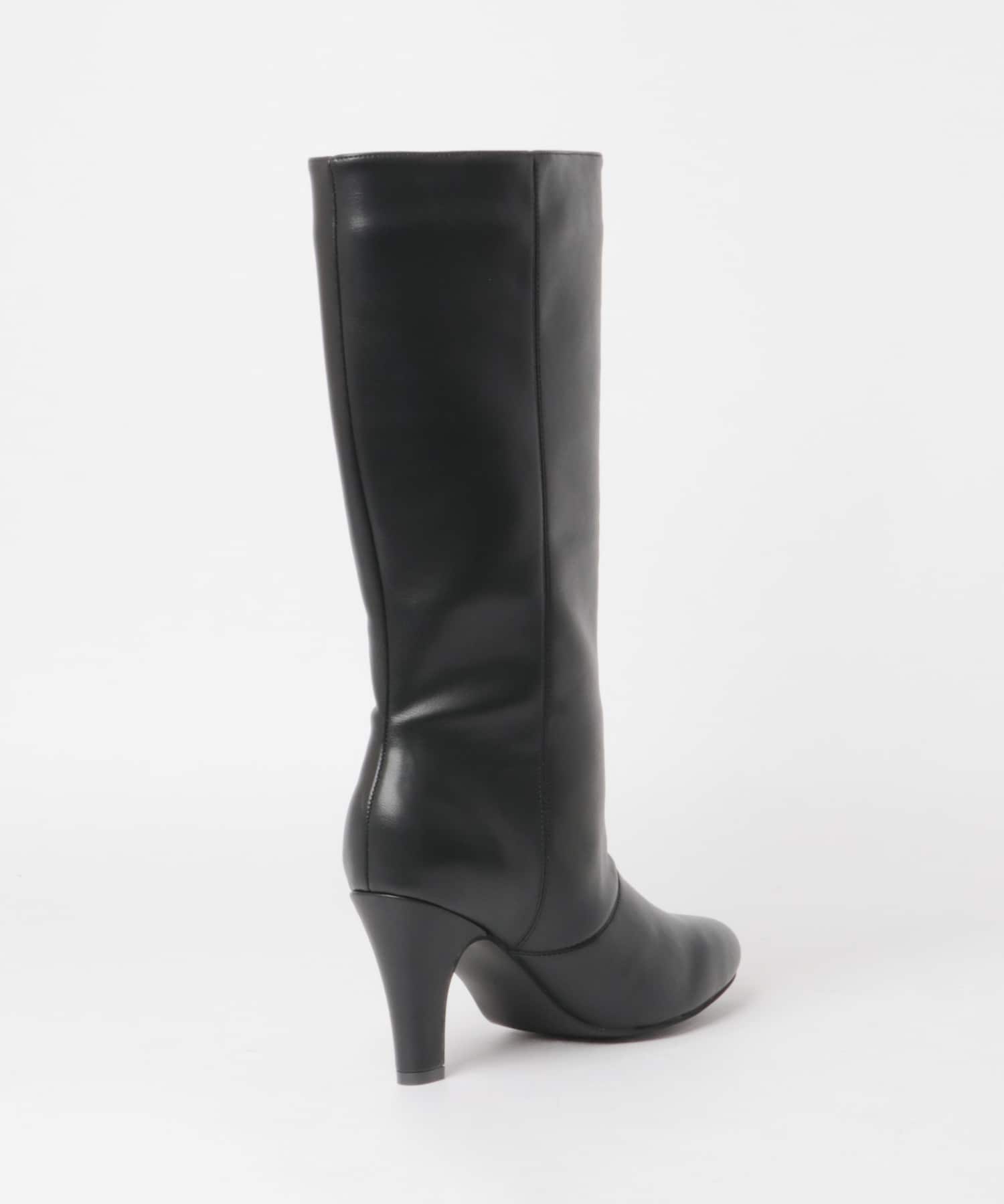 ルーズシルエットポインテッドロングブーツ BLACK S