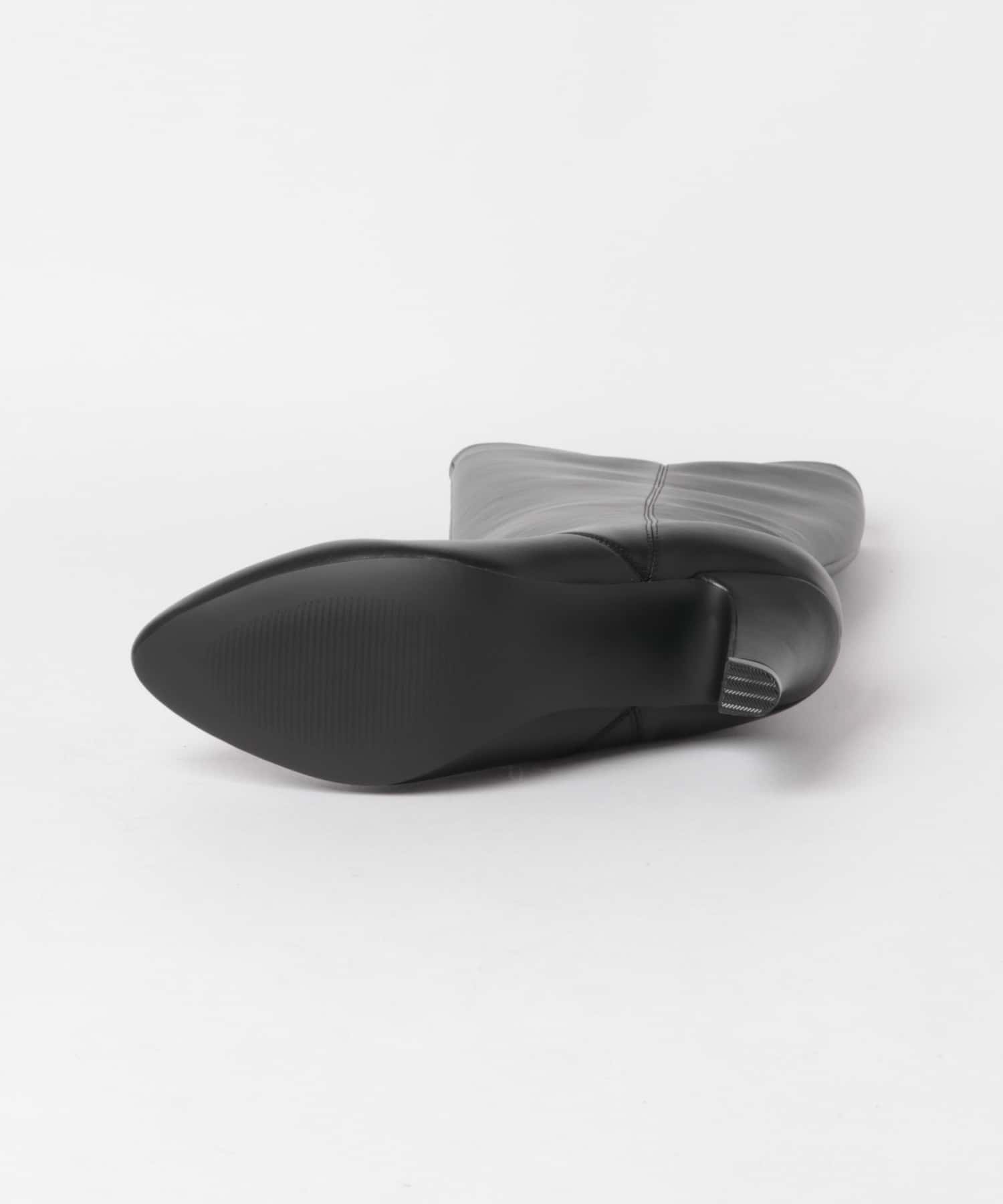 ルーズシルエットポインテッドロングブーツ BLACK S
