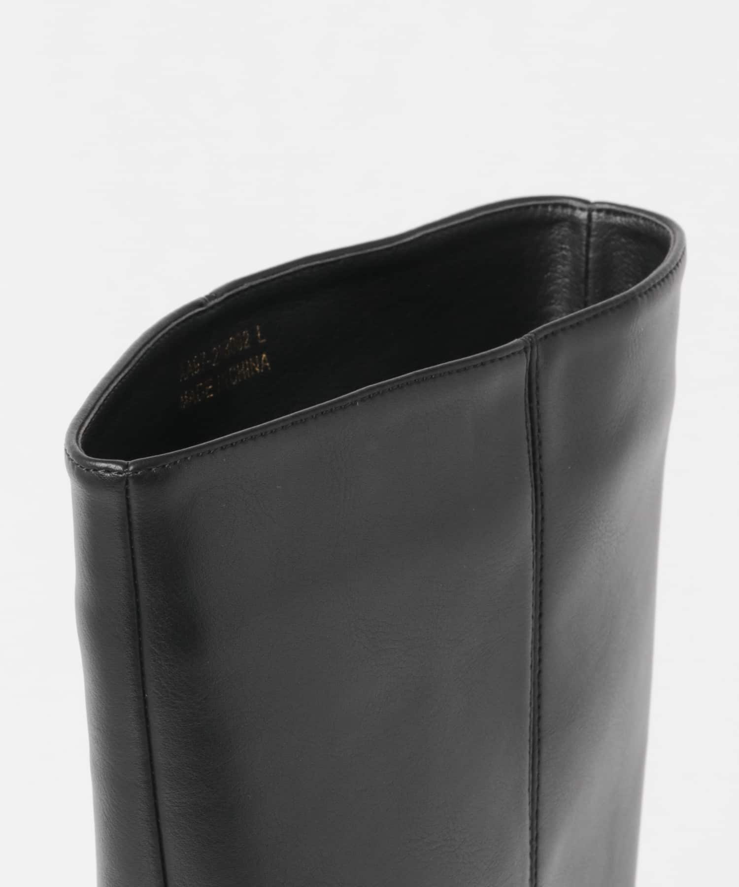 ルーズシルエットポインテッドロングブーツ BLACK S