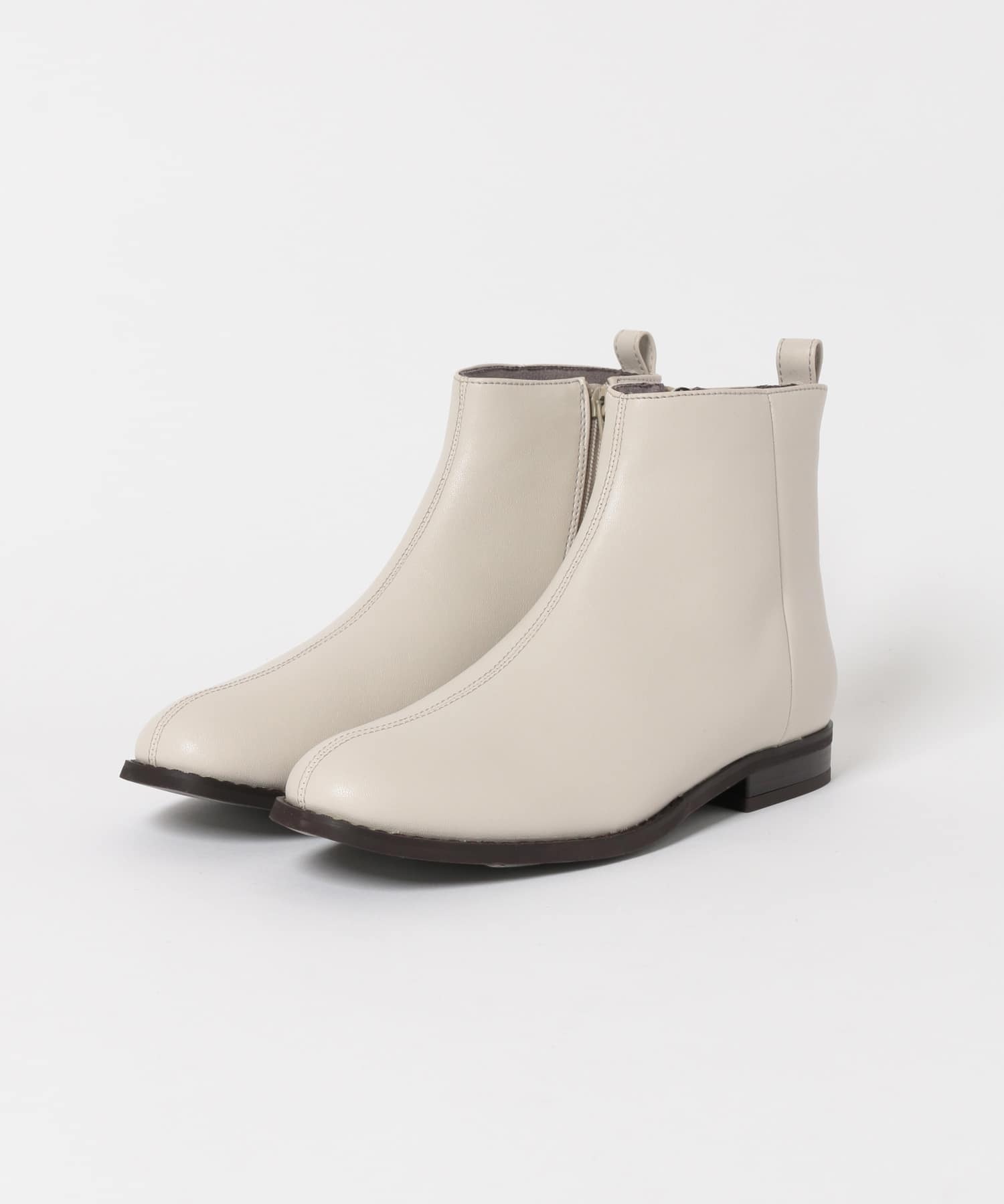 ローヒールショートブーツ GREIGE S