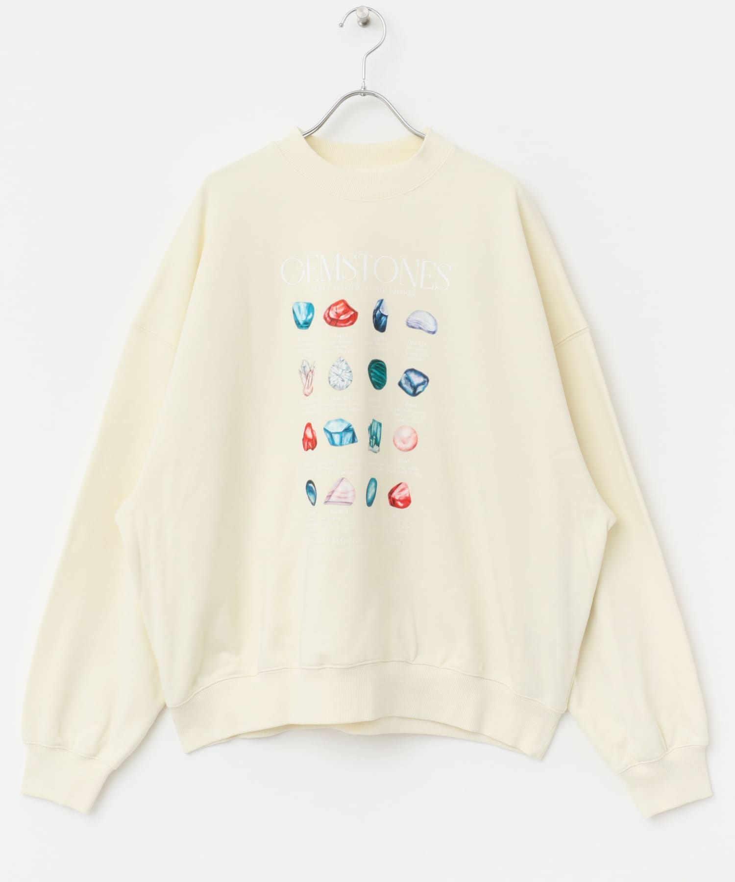 Gem Stone Cropped Sweat IVORY M