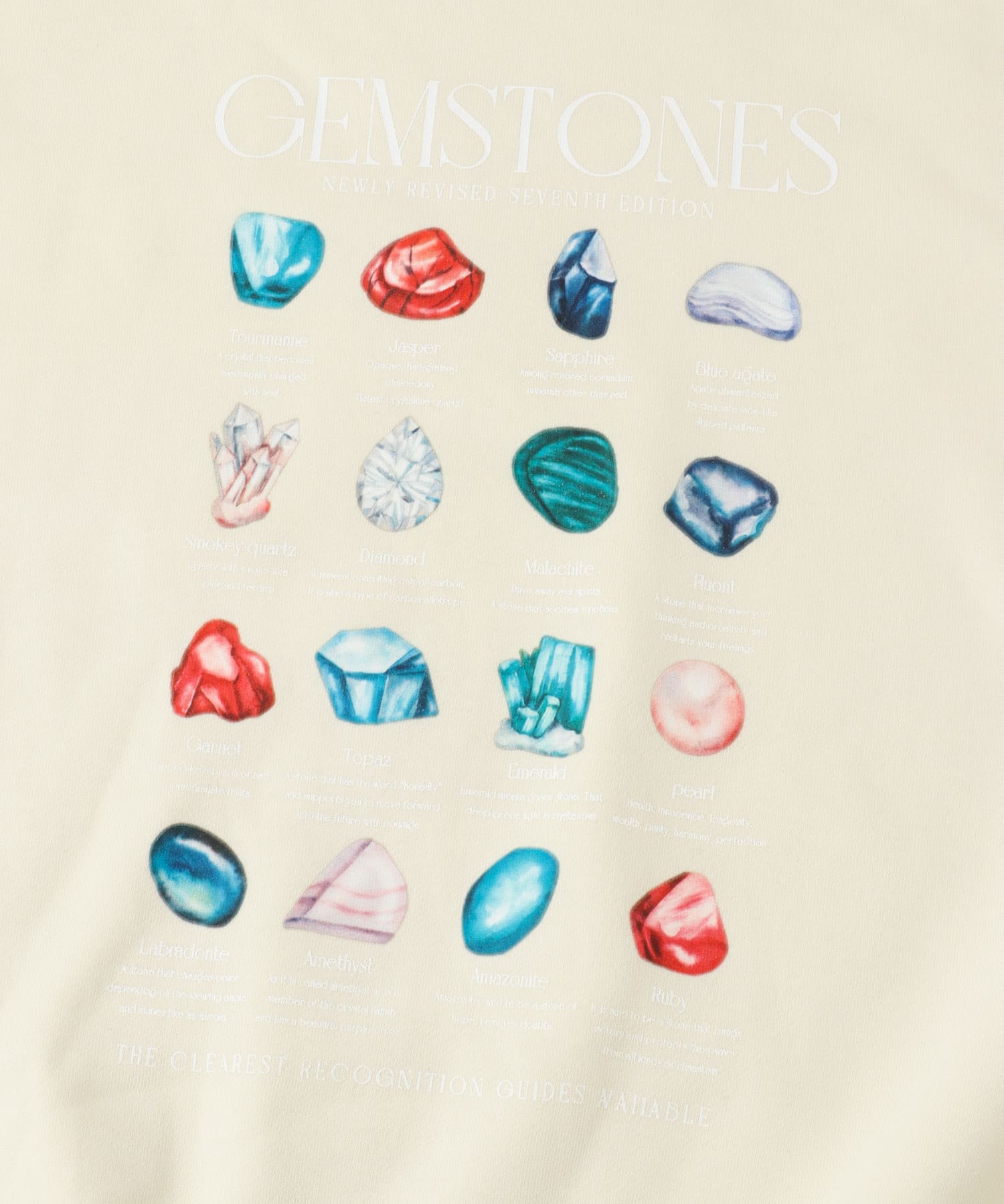 Gem Stone Cropped Sweat IVORY M