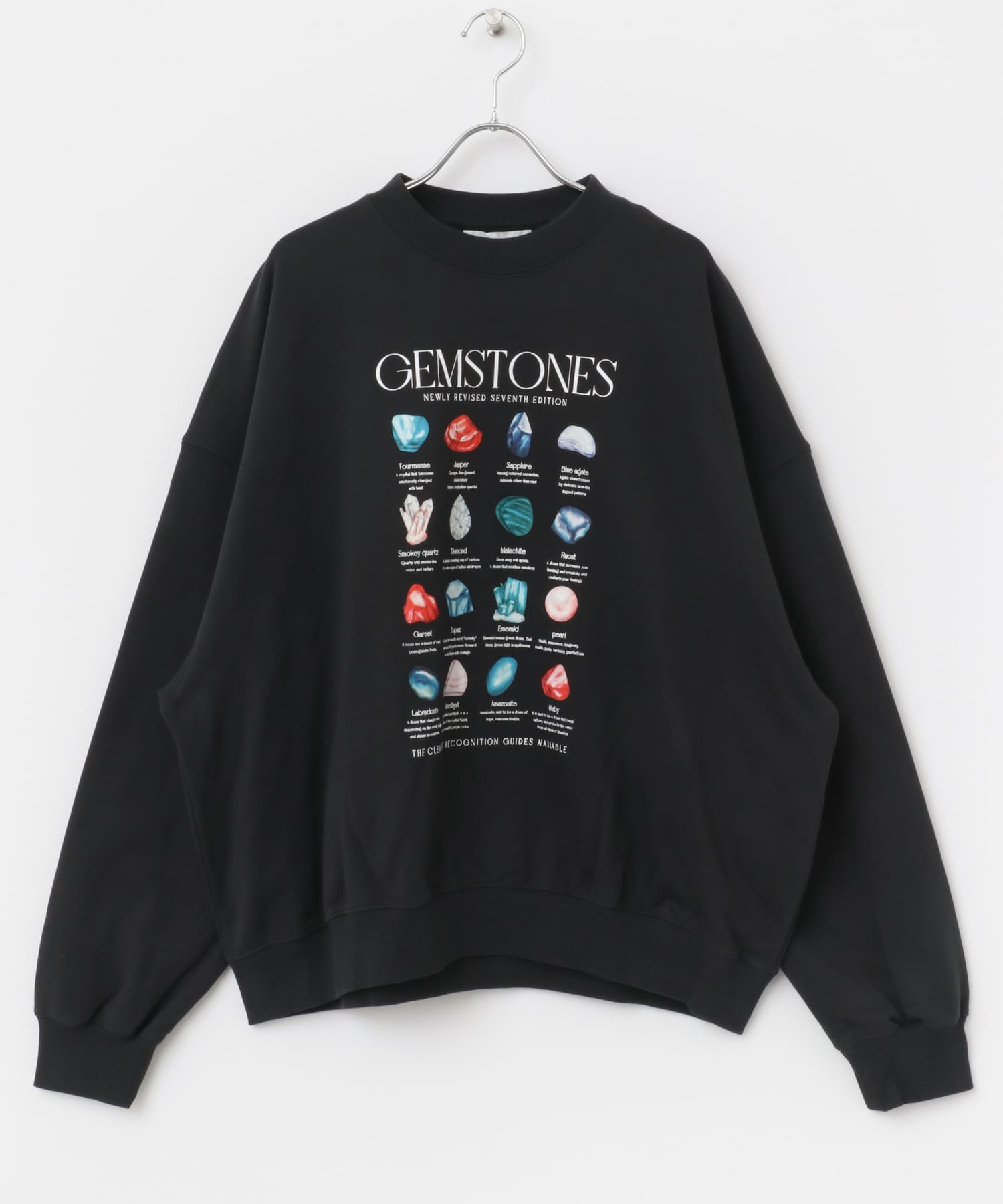 Gem Stone Cropped Sweat BLACK M