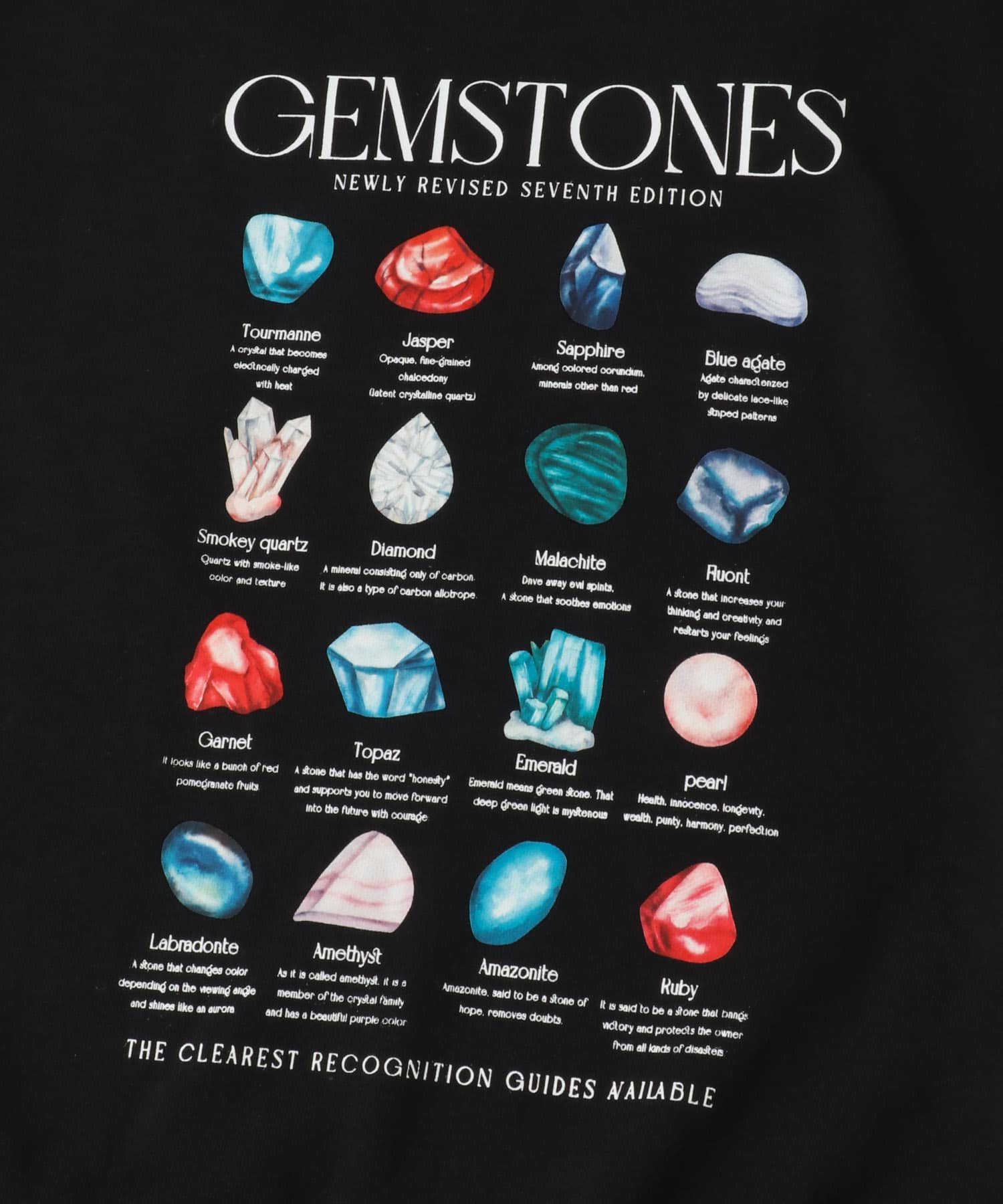 Gem Stone Cropped Sweat BLACK M