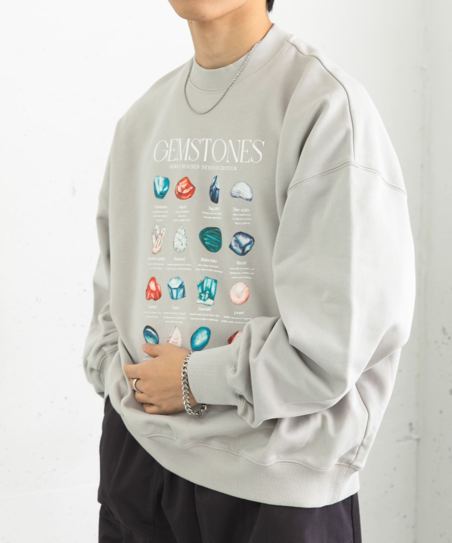 Gem Stone Cropped Sweat
