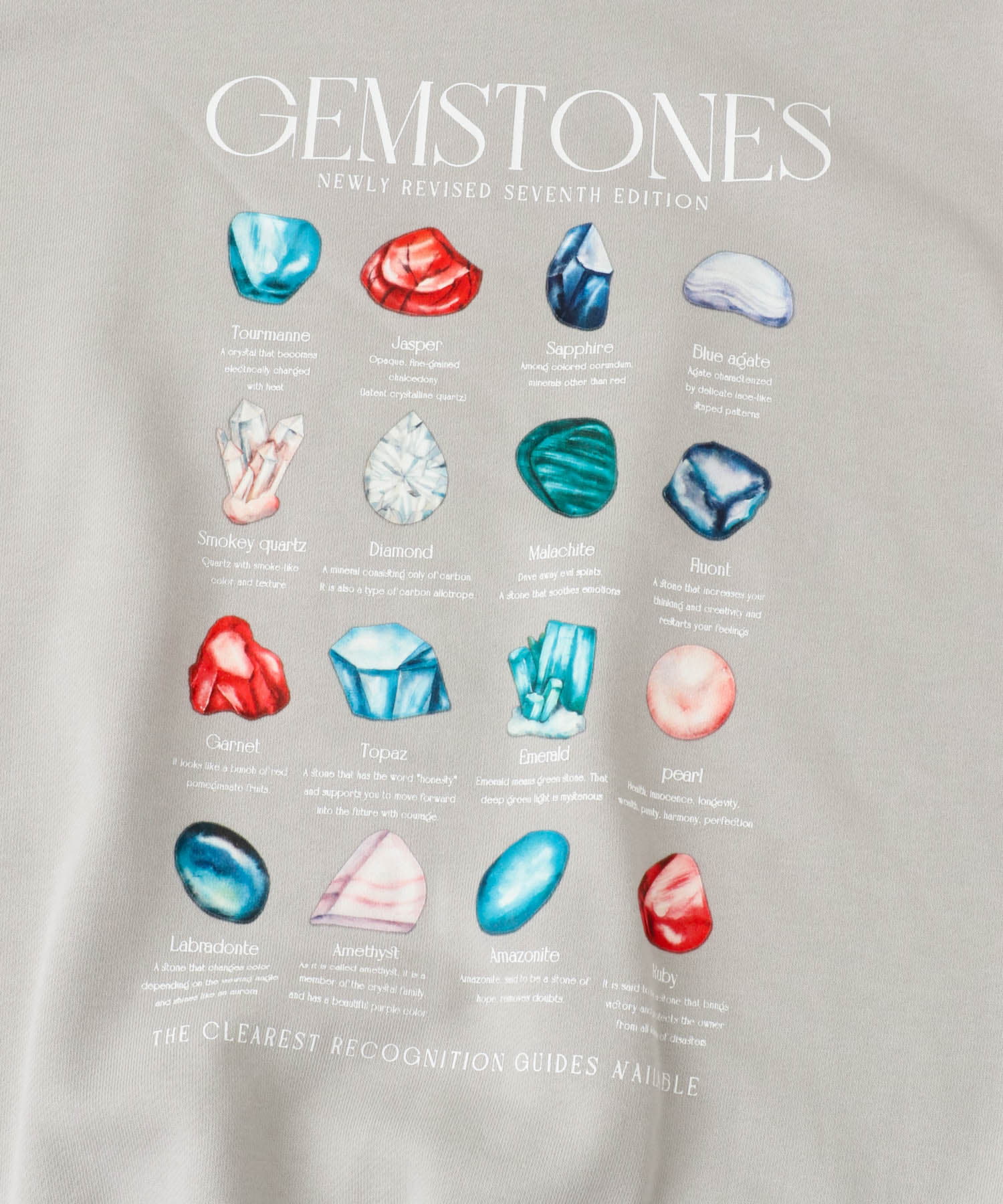 Gem Stone Cropped Sweat GRAY M