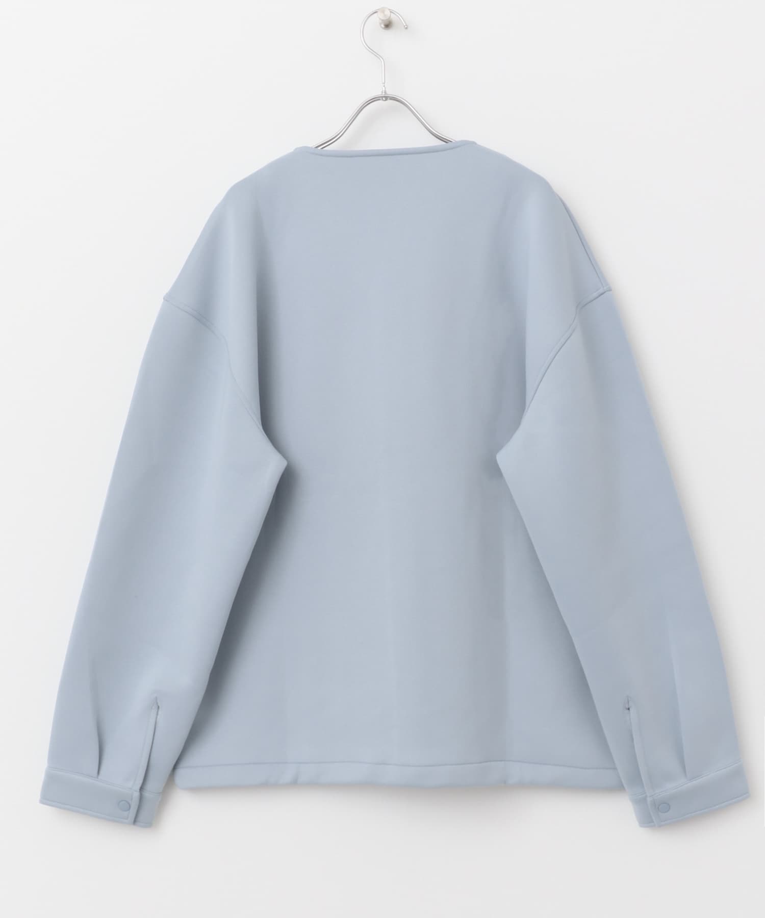 ポンチクルーネックカーディガン BLUE M