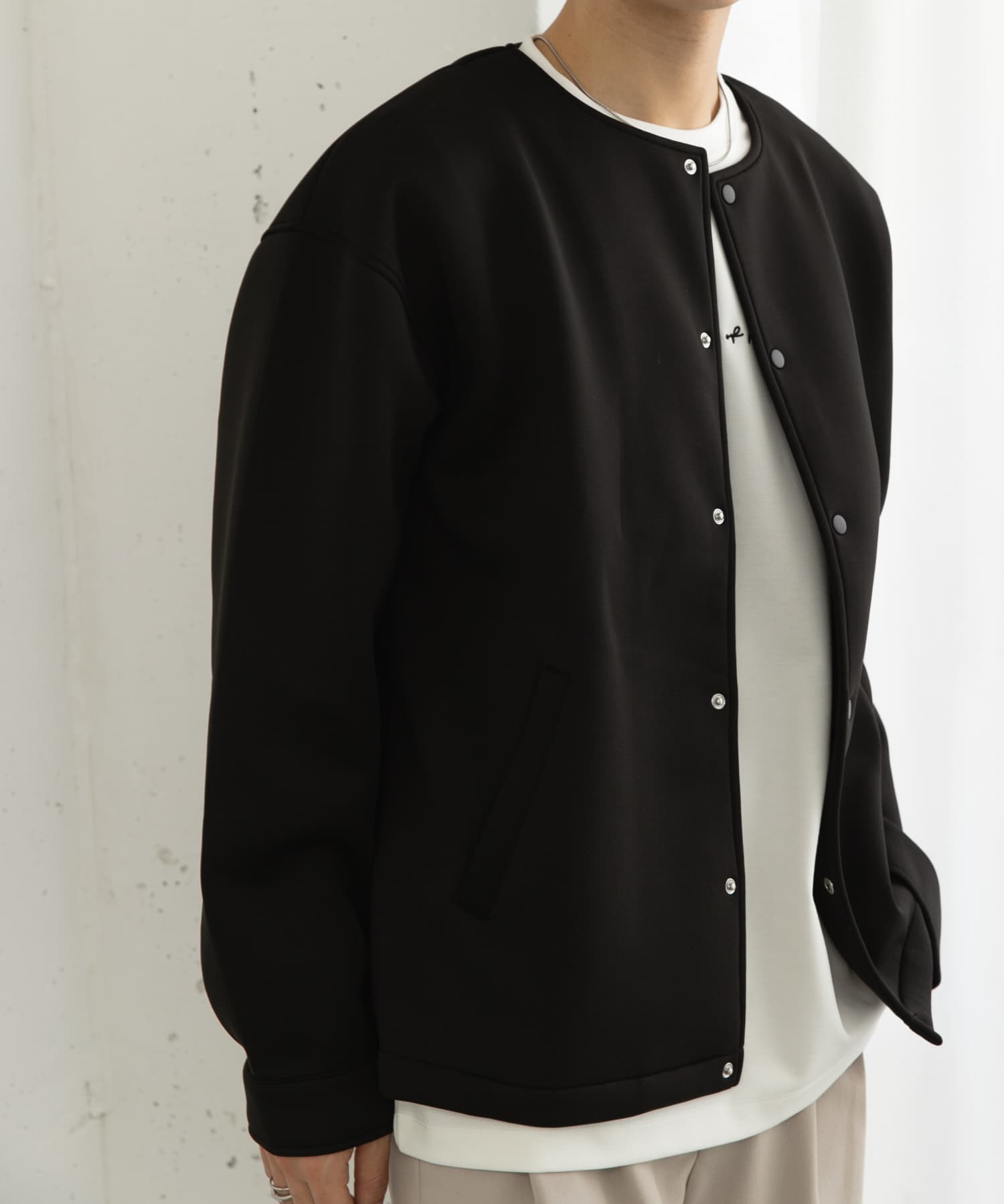 ポンチクルーネックカーディガン