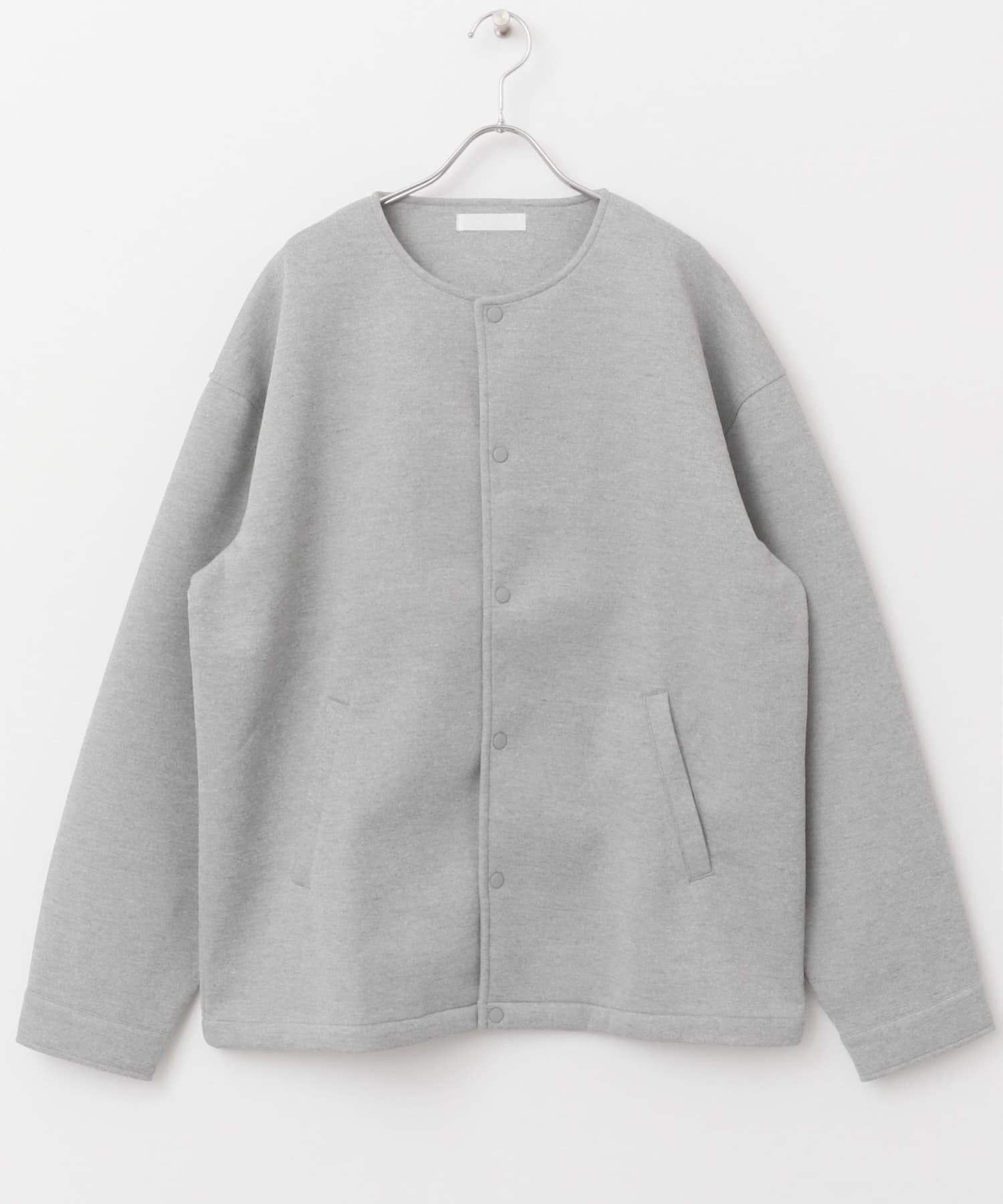 ポンチクルーネックカーディガン GRAY M