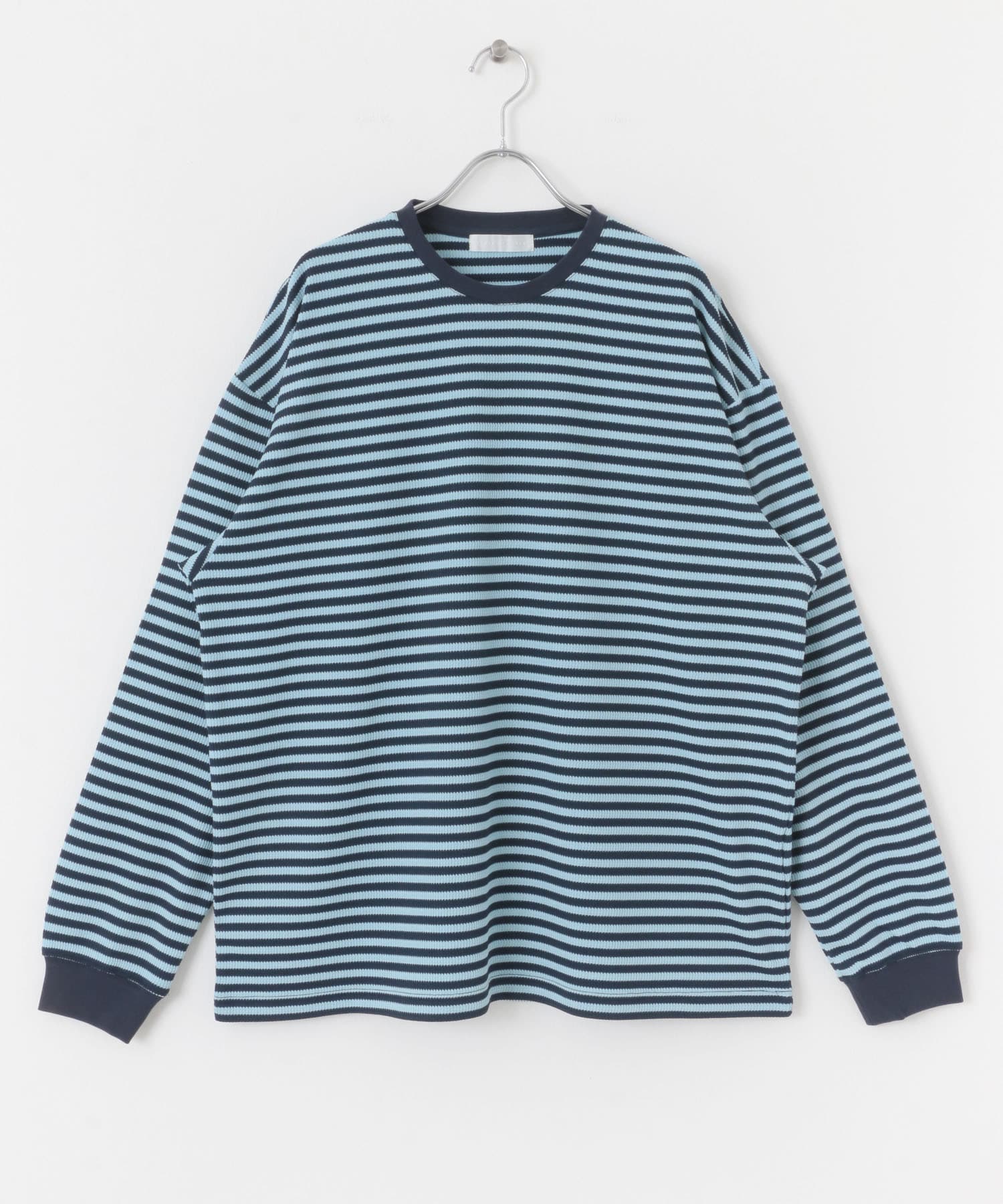 ワッフルボーダーロングTシャツ(M OLIVE): トップス｜URBAN