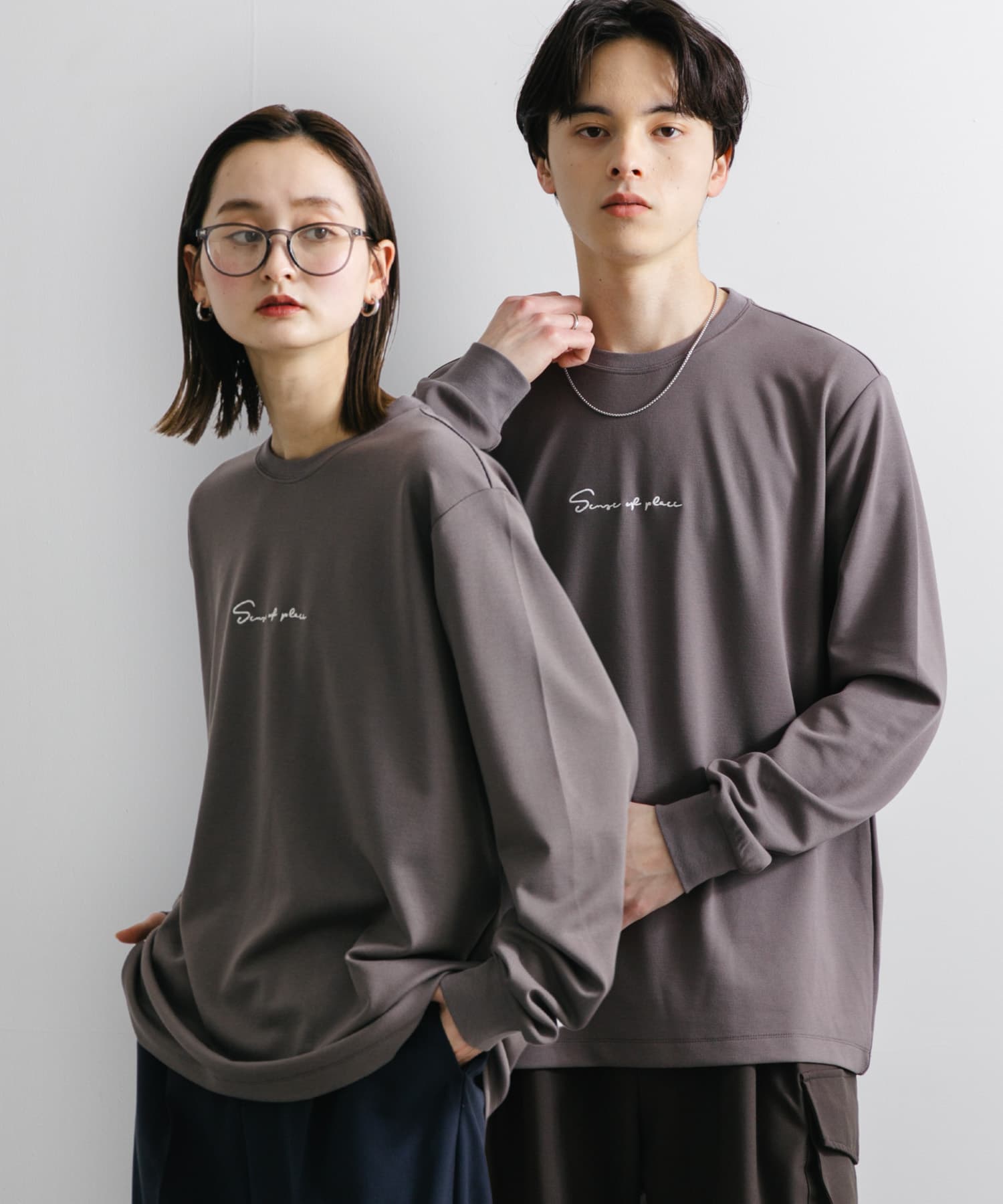 『ユニセックス』シシュウポンチロングTシャツ