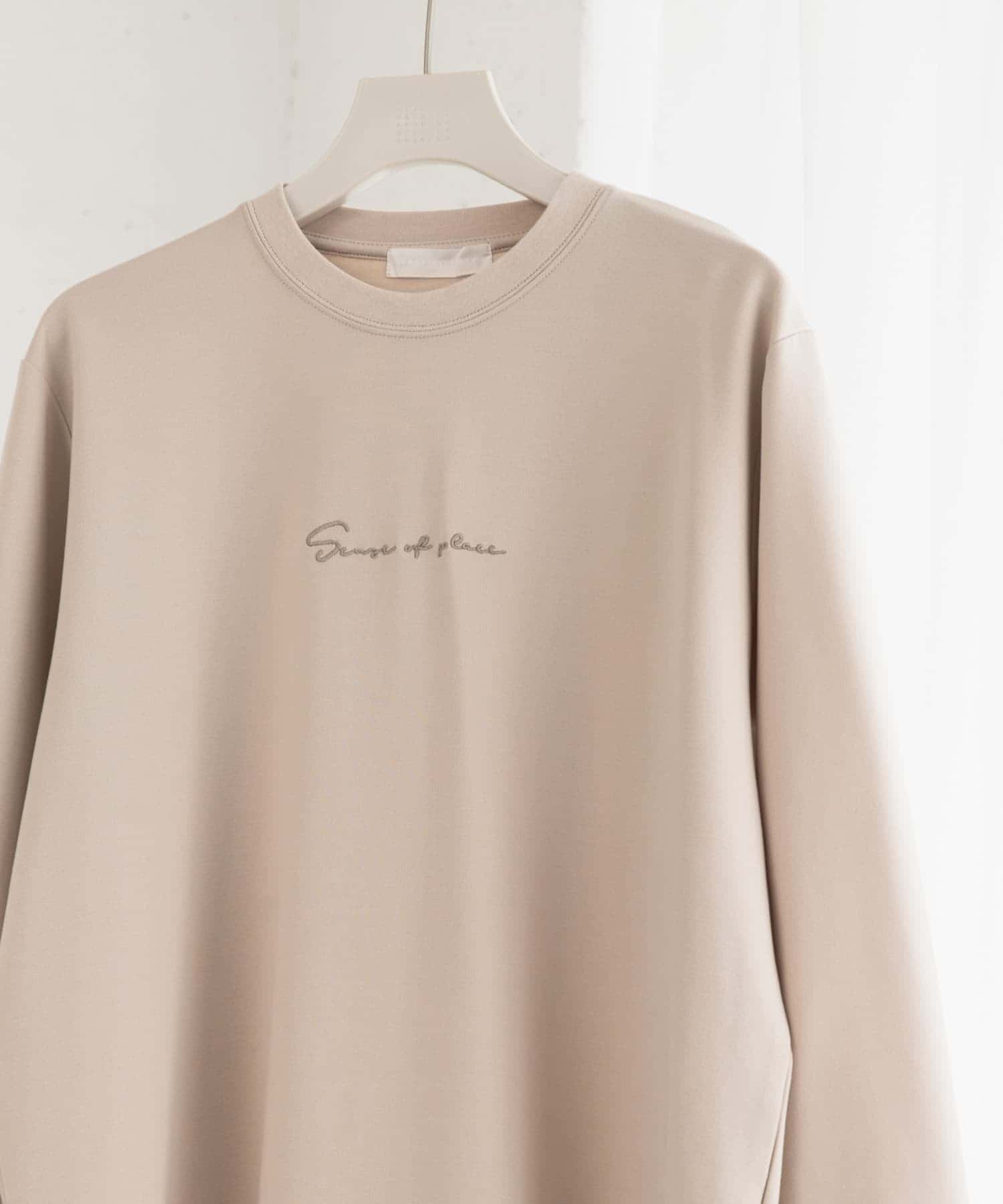 『ユニセックス』シシュウポンチロングTシャツ GRE×GRE M