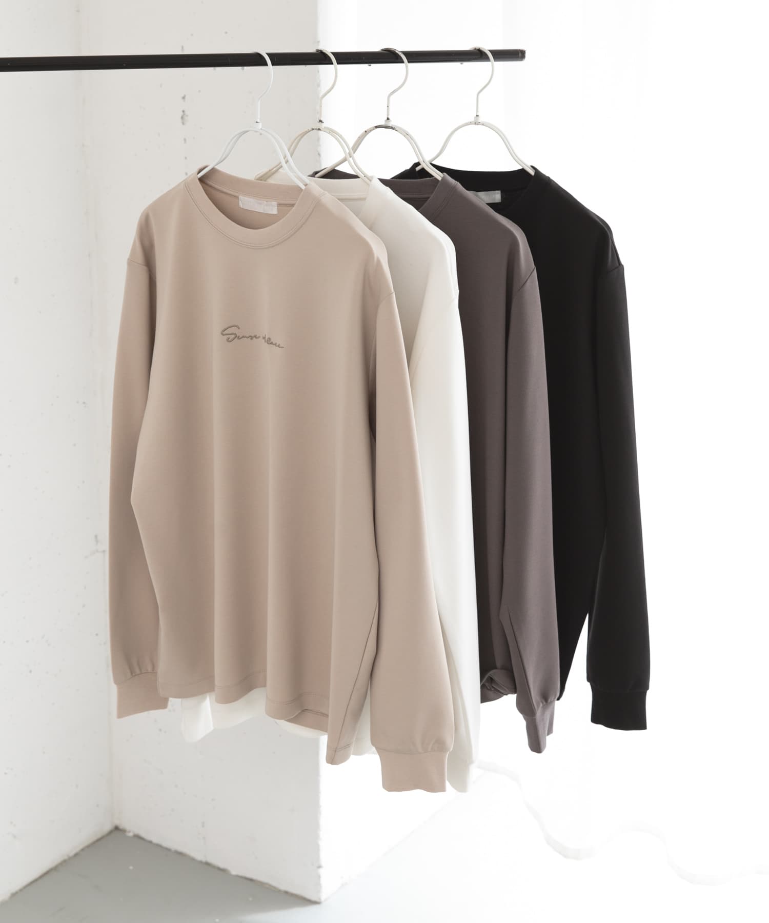 『ユニセックス』シシュウポンチロングTシャツ GRE×GRE M