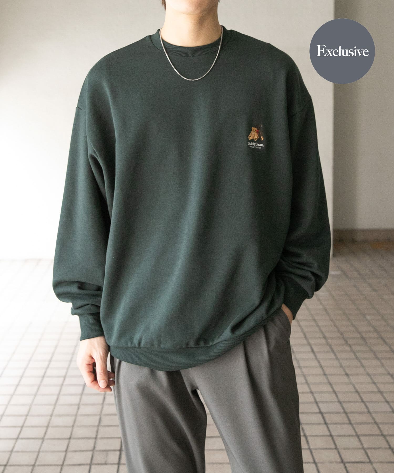 『別注』TeddyBear×SENSE OF PLACE　クルーネックスウェット