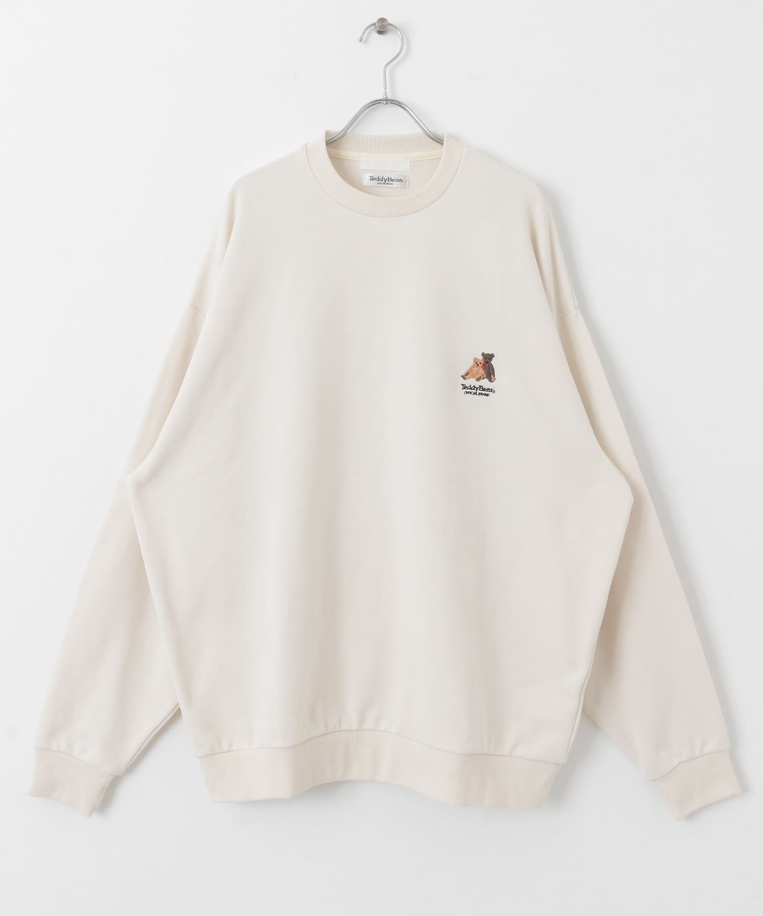 『別注』TeddyBear×SENSE OF PLACE　クルーネックスウェット IVORY M
