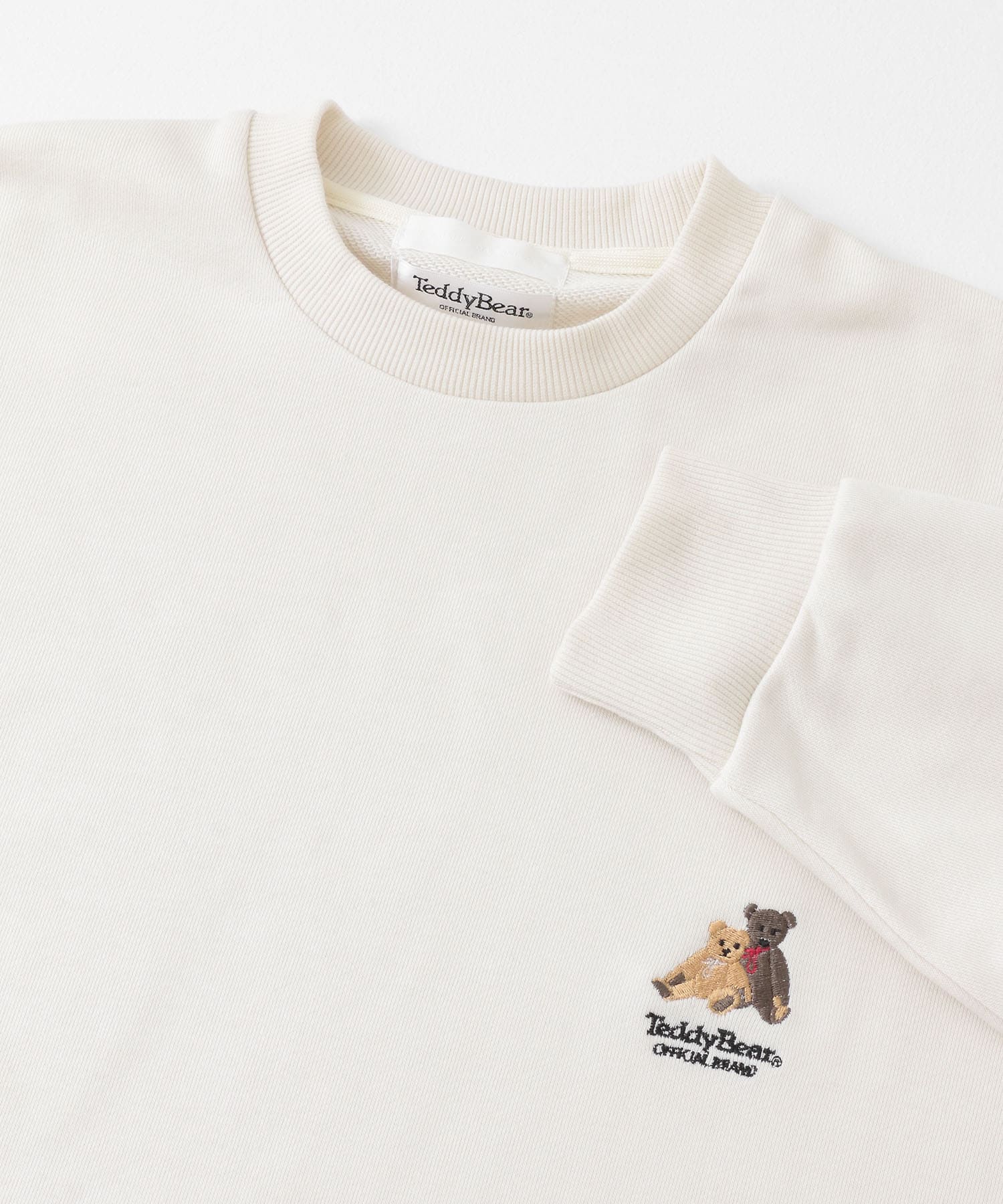 『別注』TeddyBear×SENSE OF PLACE　クルーネックスウェット IVORY M