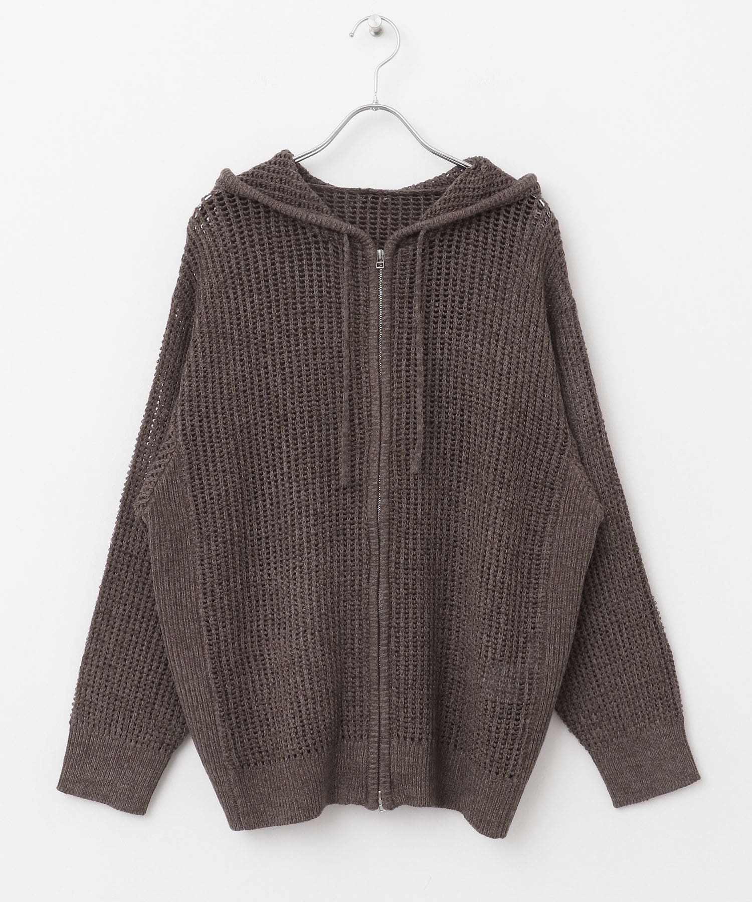 Theory　シアー　ジップパーカー シアーメッシュフーディージップパーカー(M BLACK): トップス