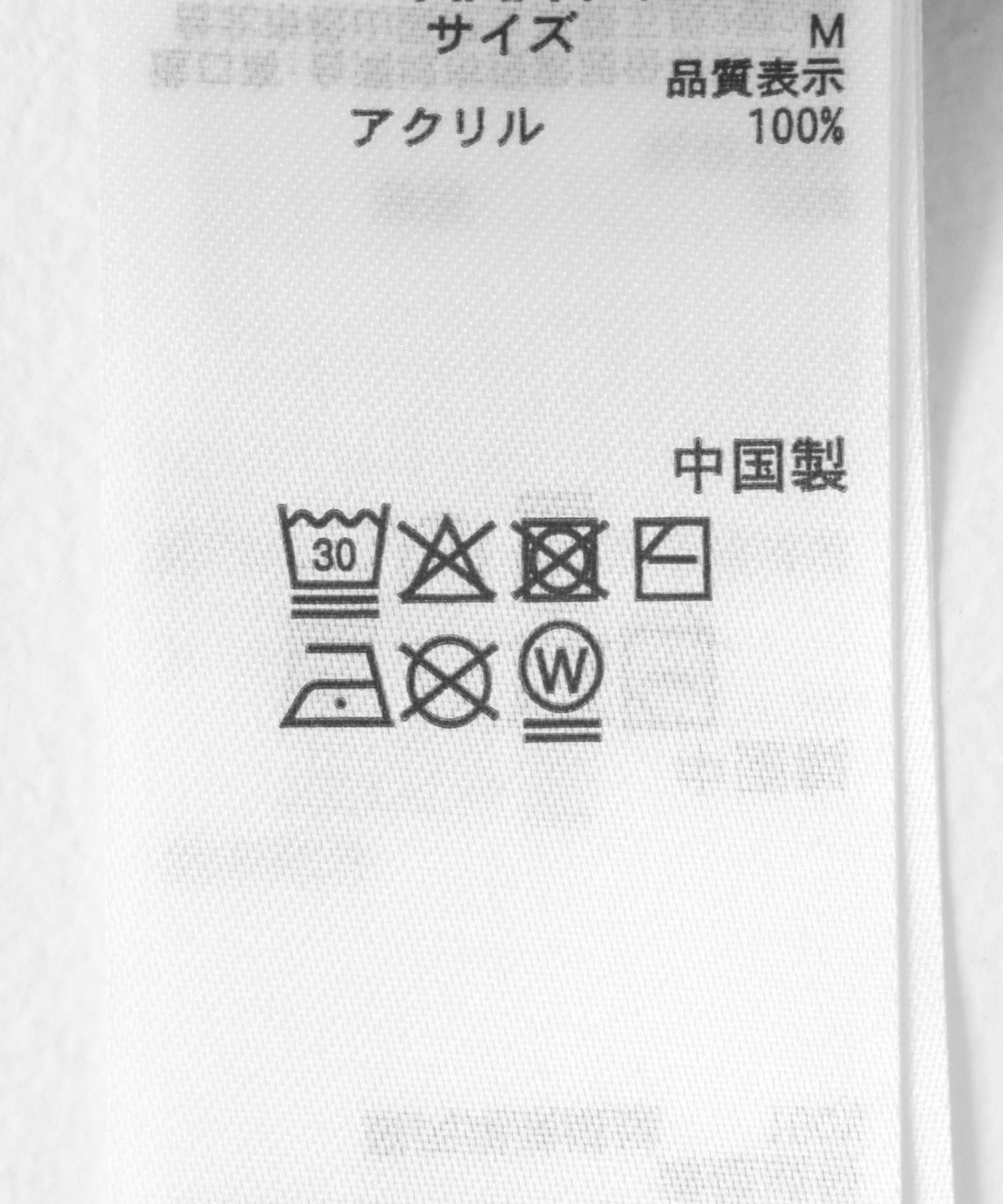 『洗濯可』グラフィックプリントシアーニット NAVY M