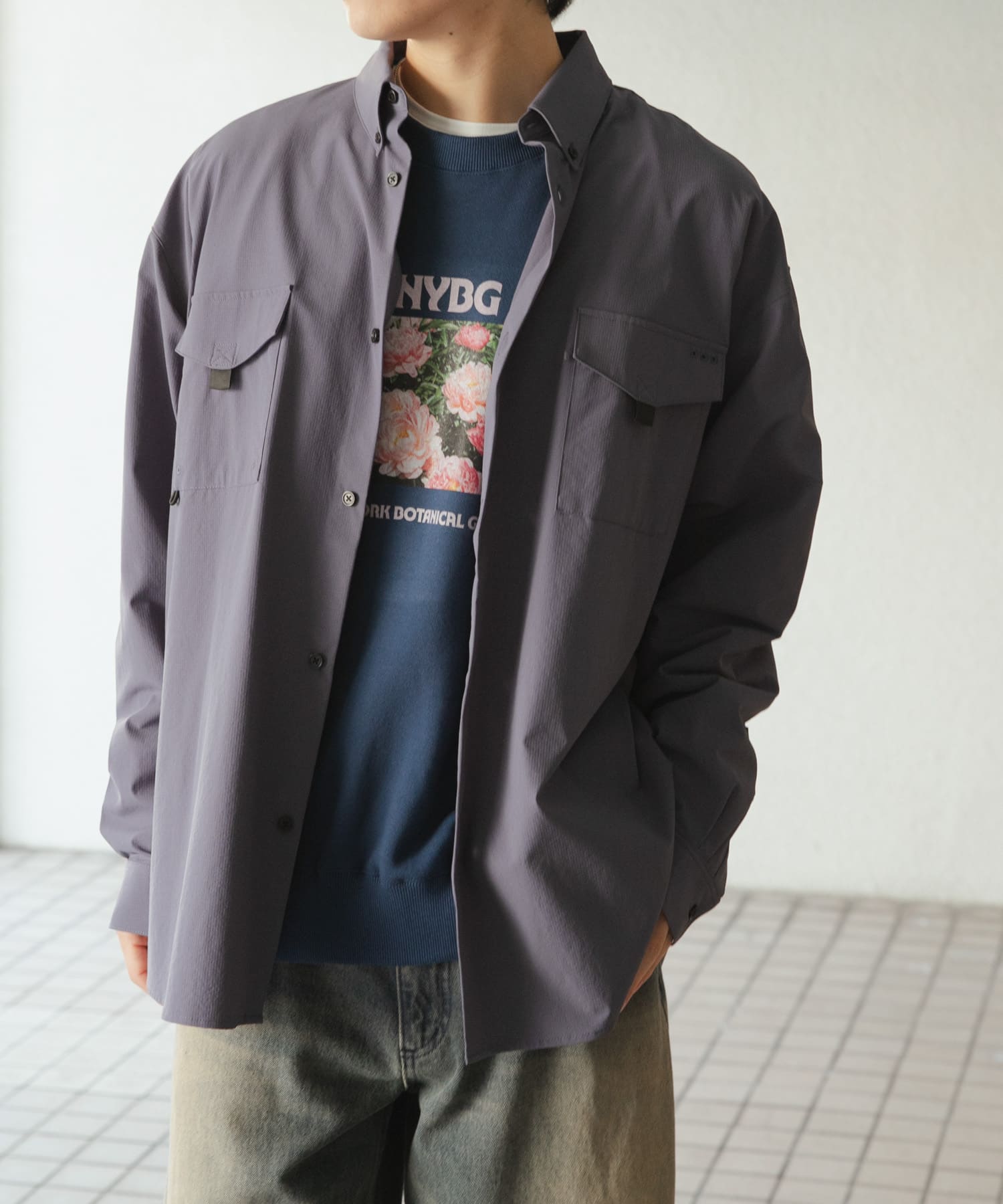 リップストップフィッシングシャツ(M IVORY): トップス｜URBAN
