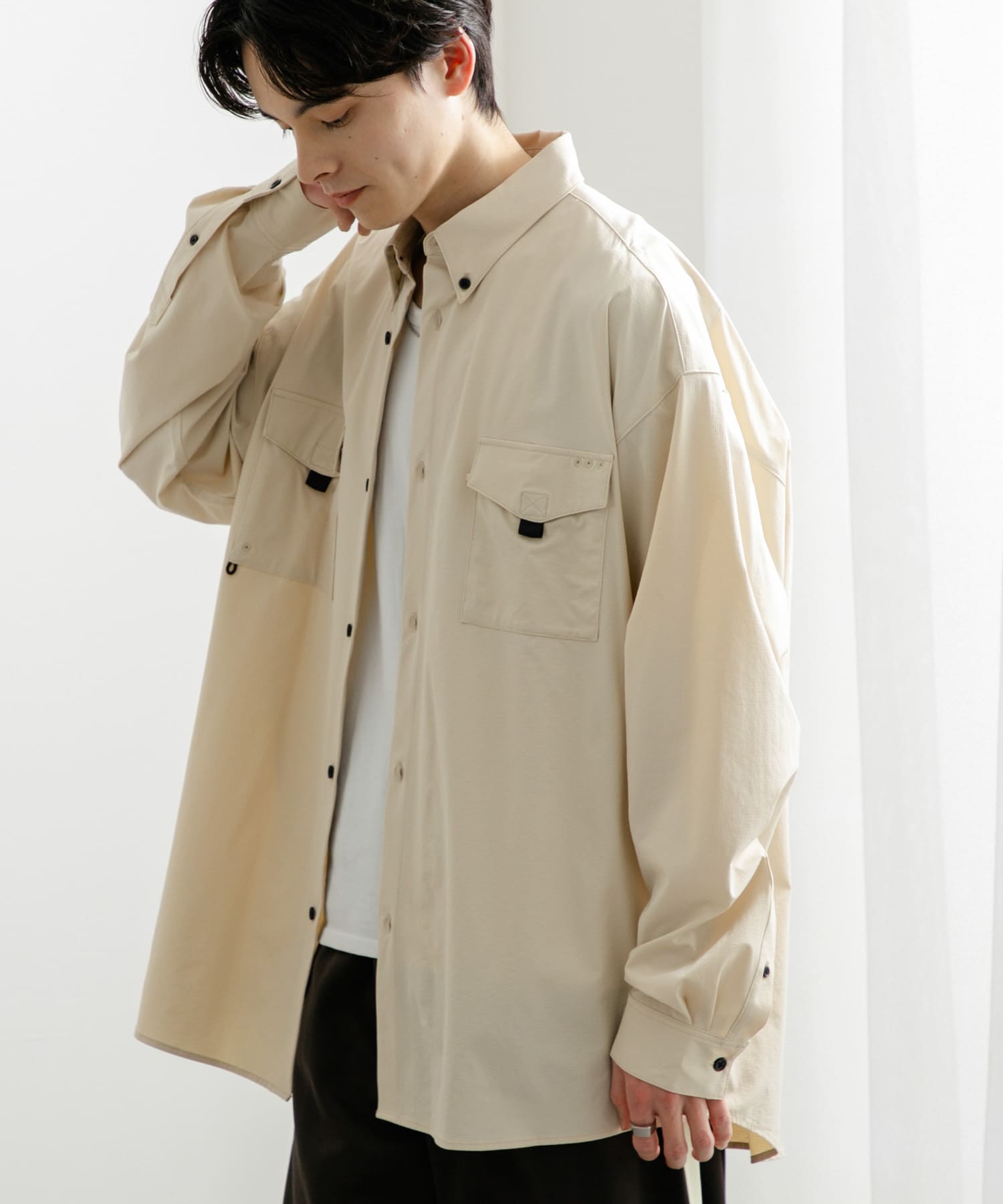 リップストップフィッシングシャツ(M IVORY): トップス｜URBAN