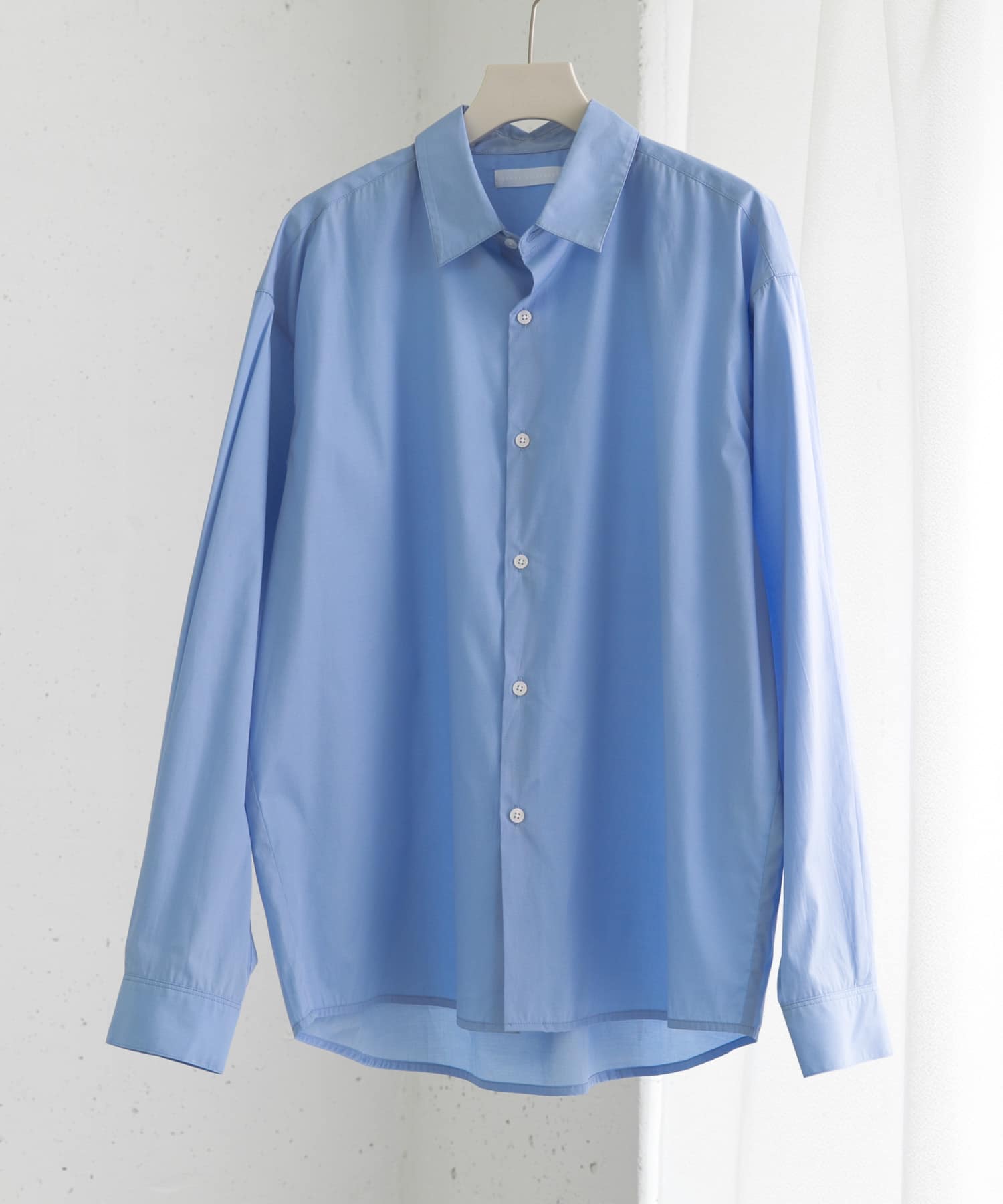 『ユニセックス』『イージーケア』コンフォートレギュラーカラーシャツ L.BLUE M